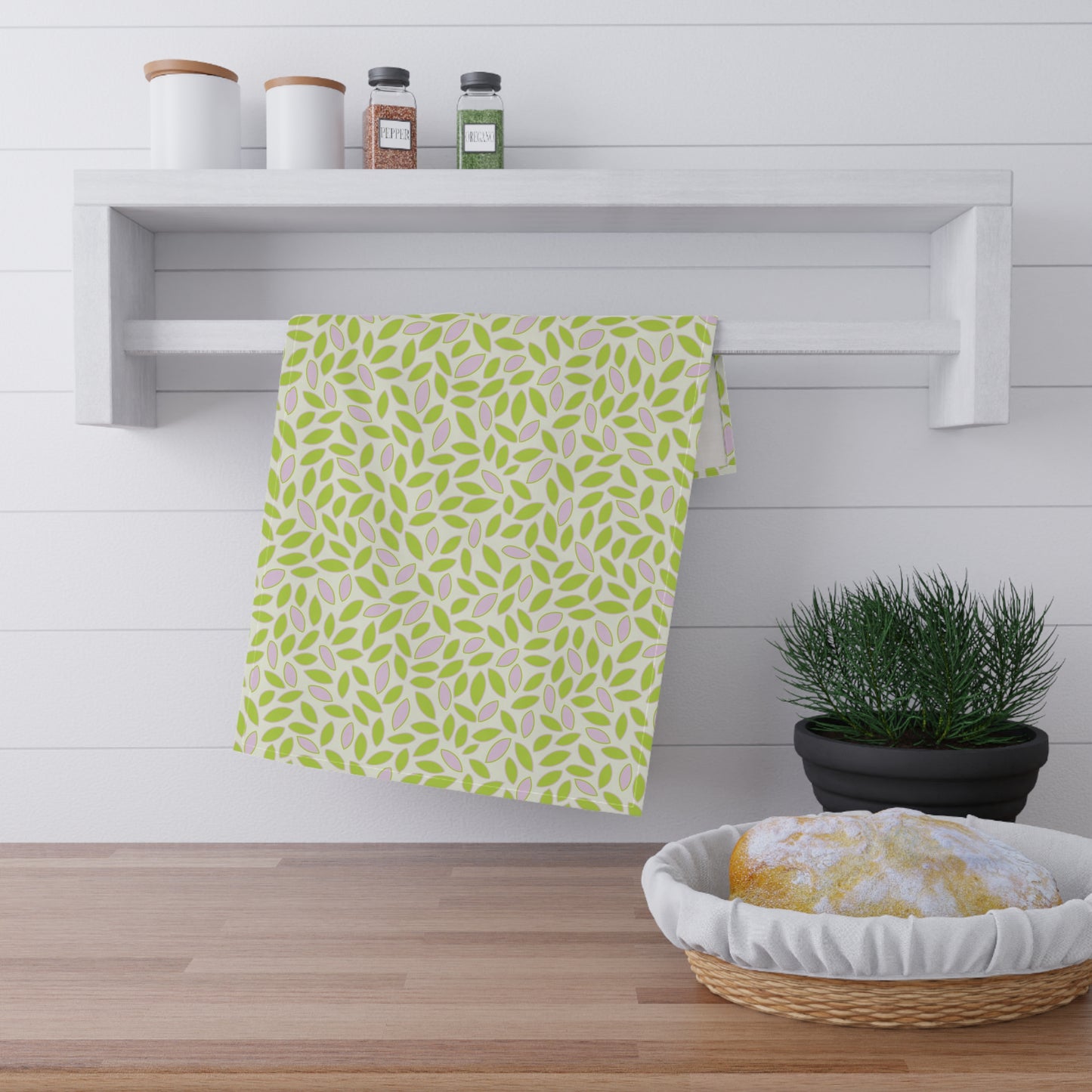 Green Leaves Kitchen Towel