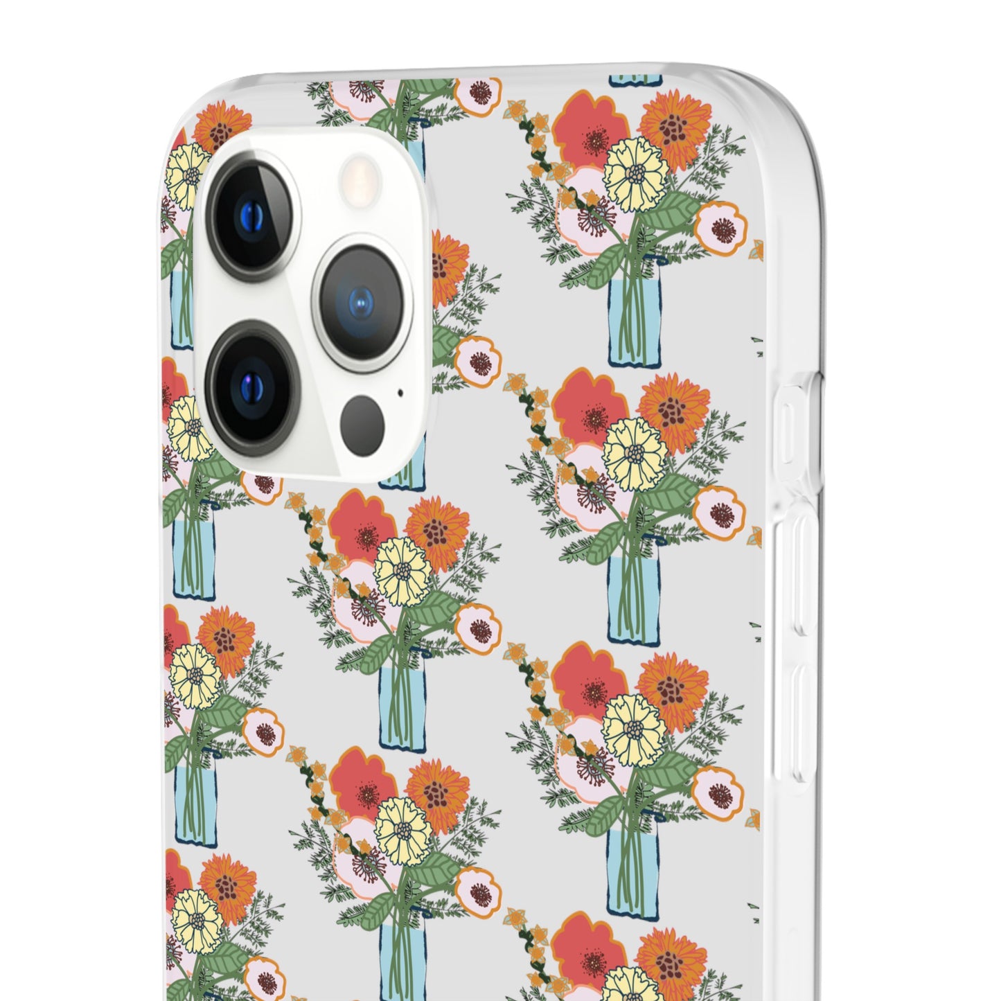 Colorful Flowers in a Vase Flexi Cases for iPhone