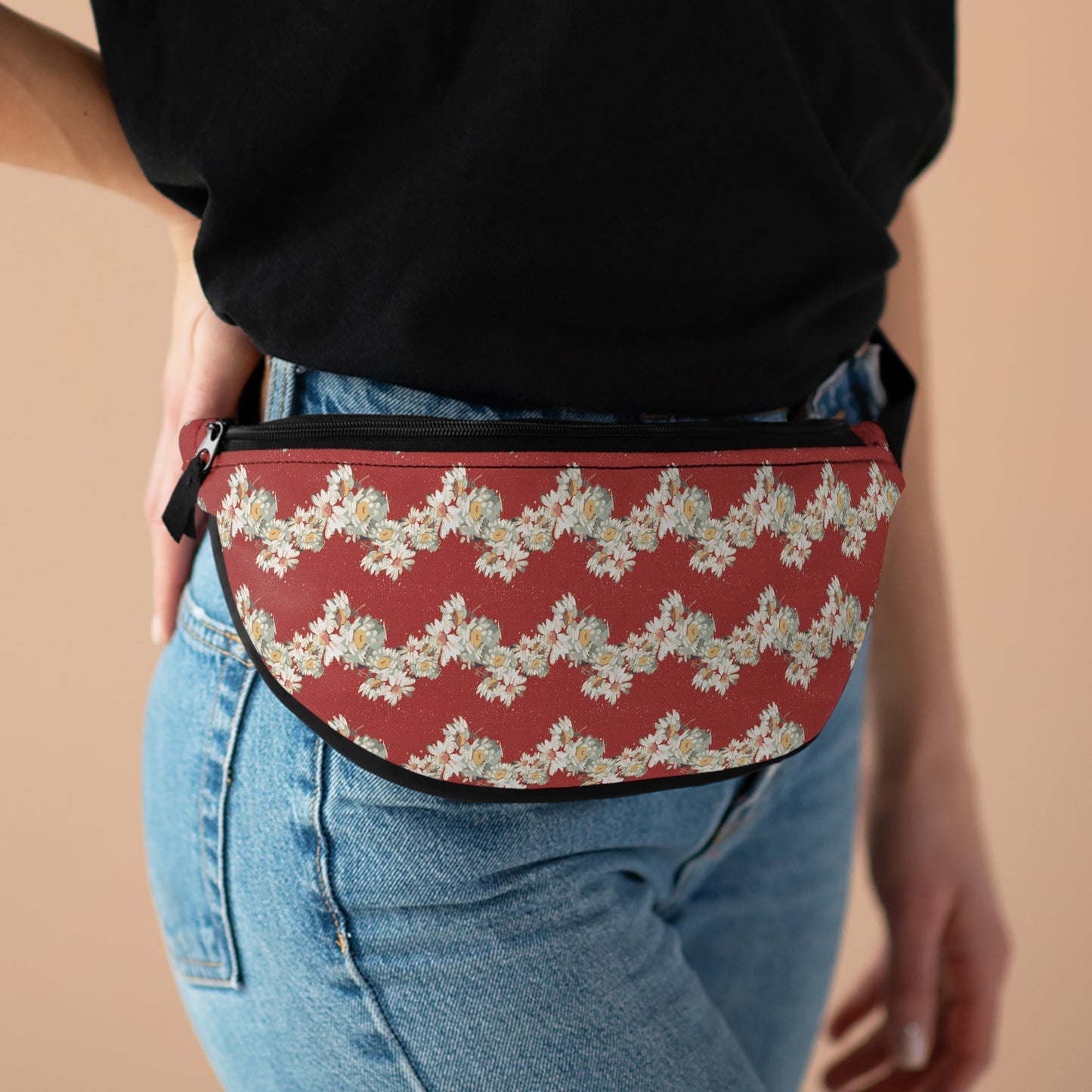 Daisies, Zig Zag Stripe Fanny Pack