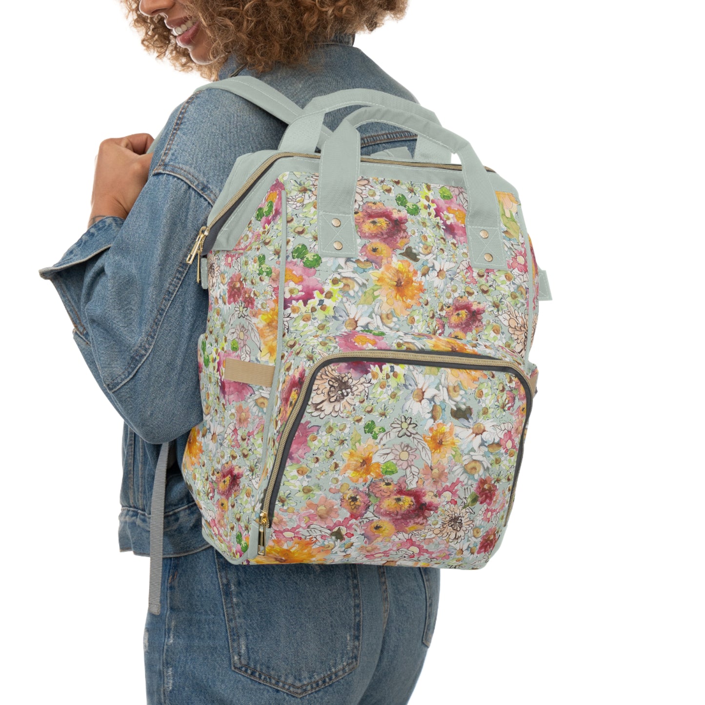 Farmhouse Floral Multifunctional Diaper Backpack