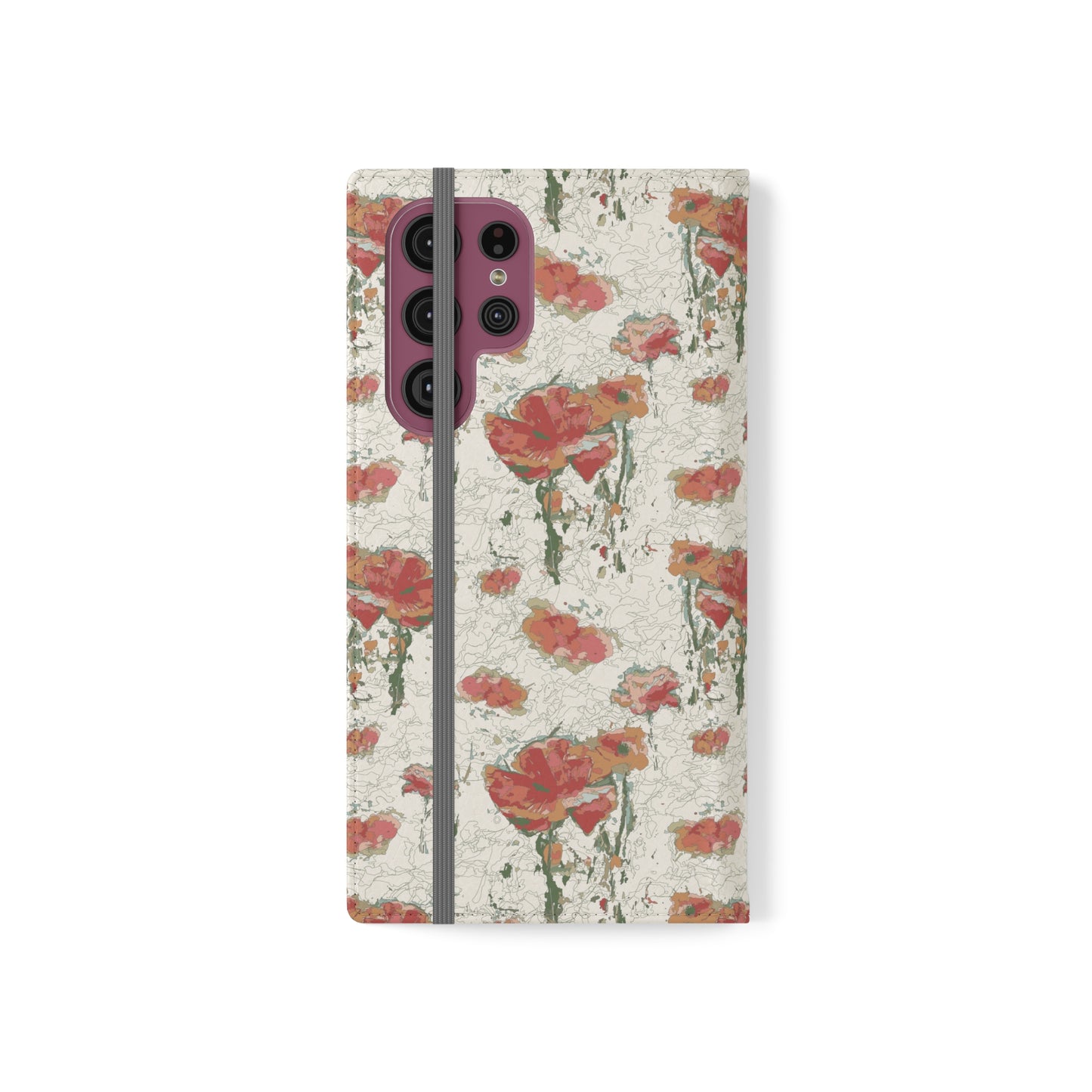 Orange Poppies Flip Cases for Samsung