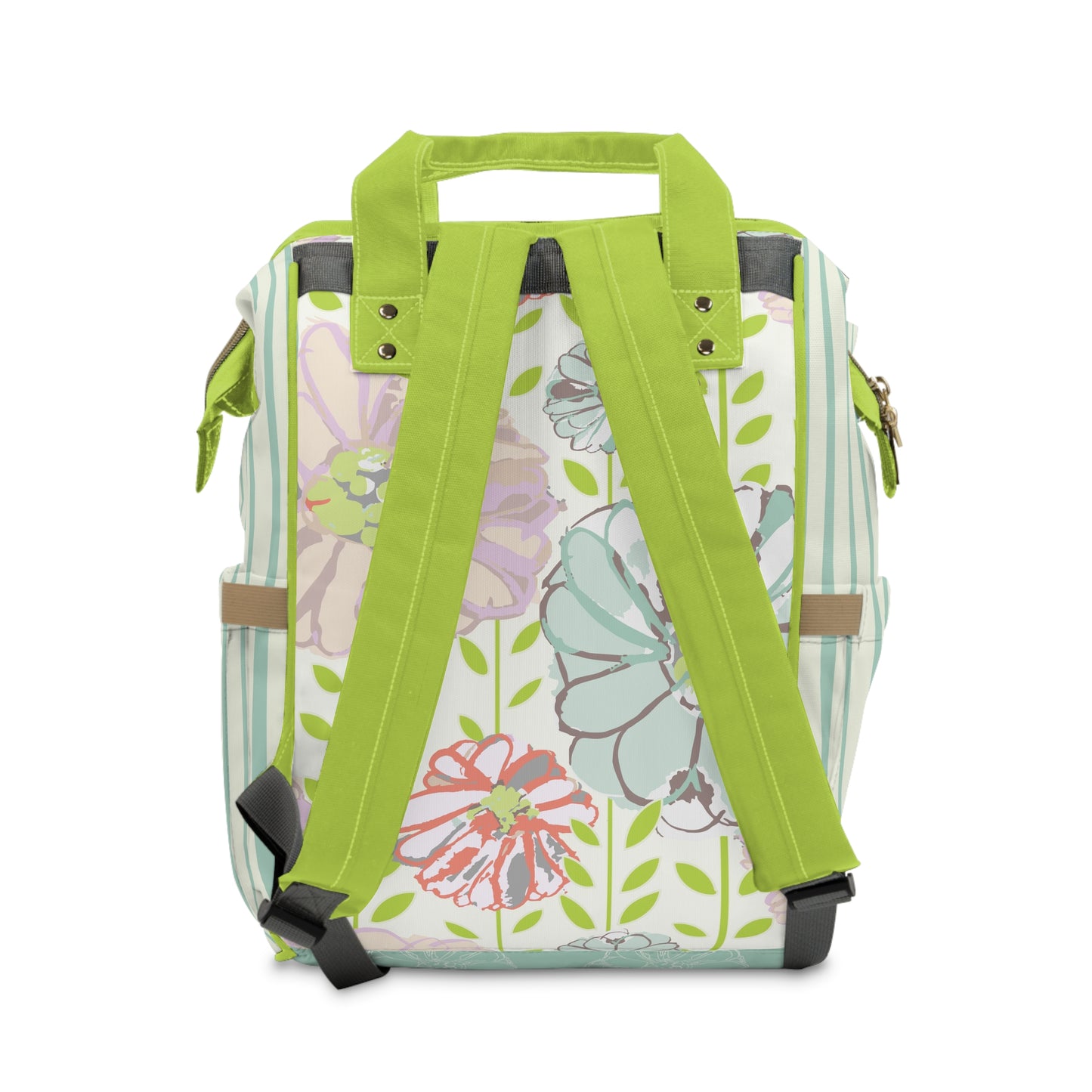 Soft Watercolor Floral Multifunctional Diaper Backpack