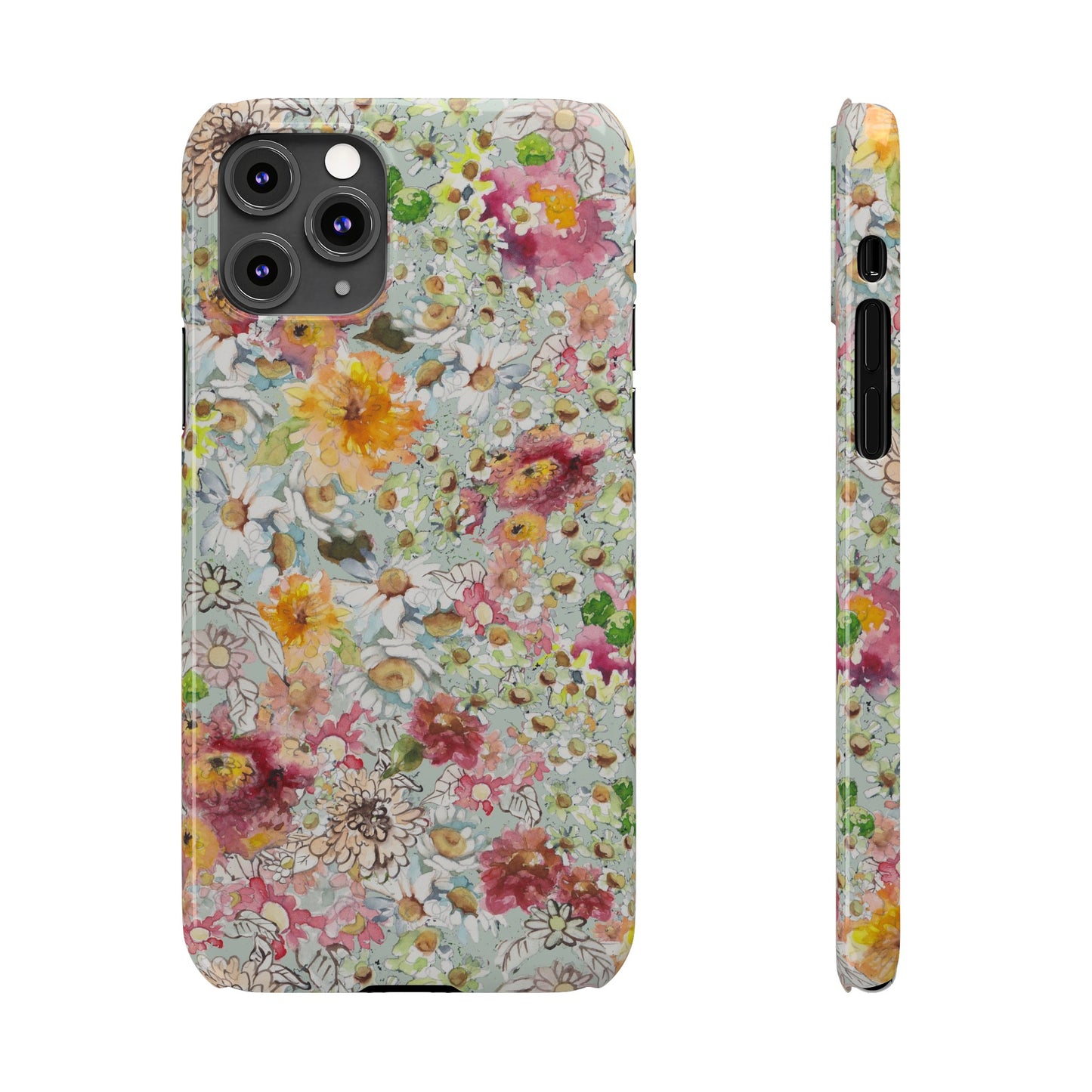 Farmhouse Floral Slim Phone Cases for iPhone