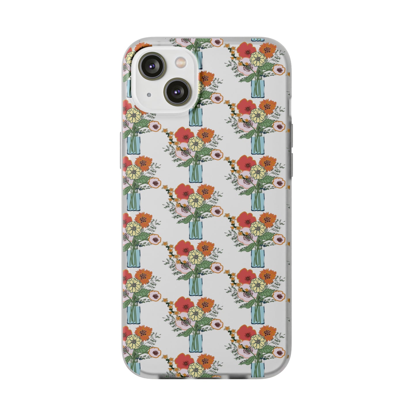 Colorful Flowers in a Vase Flexi Cases for iPhone