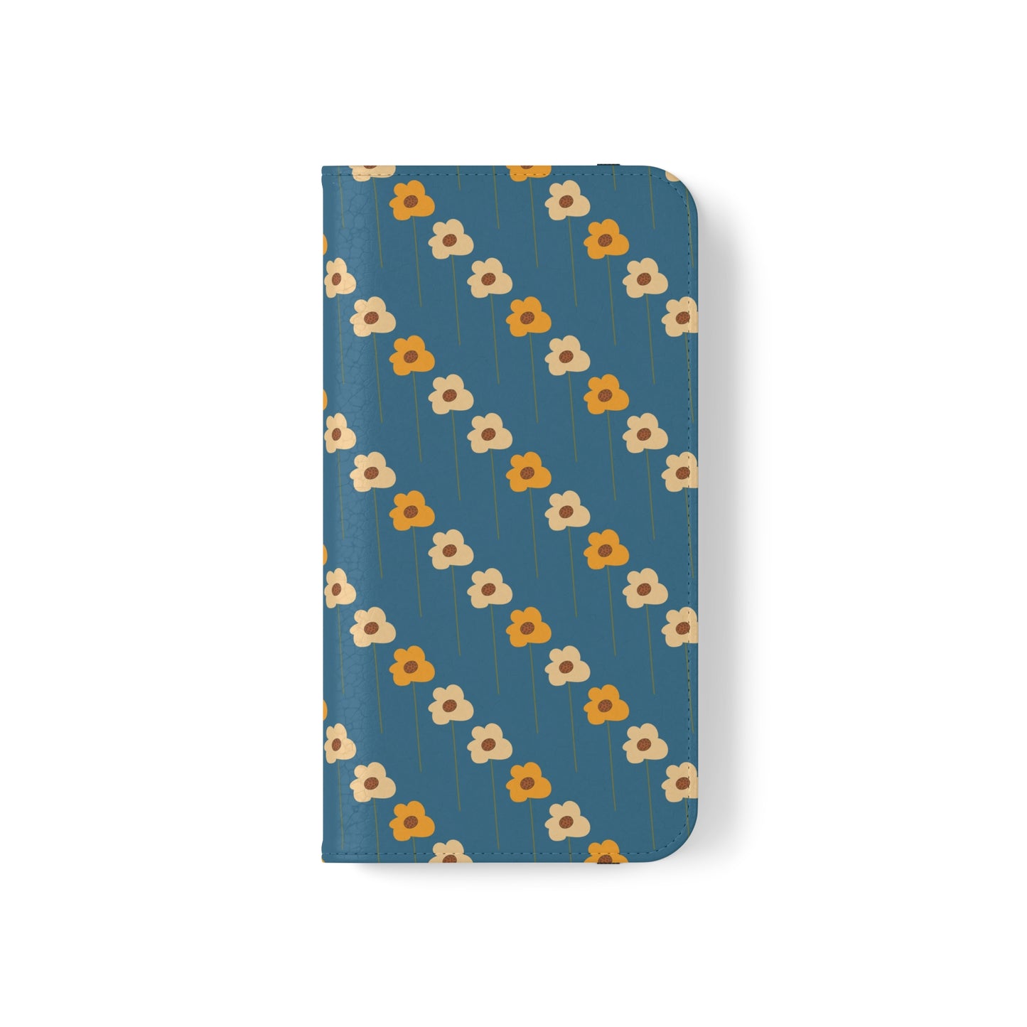 Yellow Wildflowers on Blue Flip Cases for iPhone