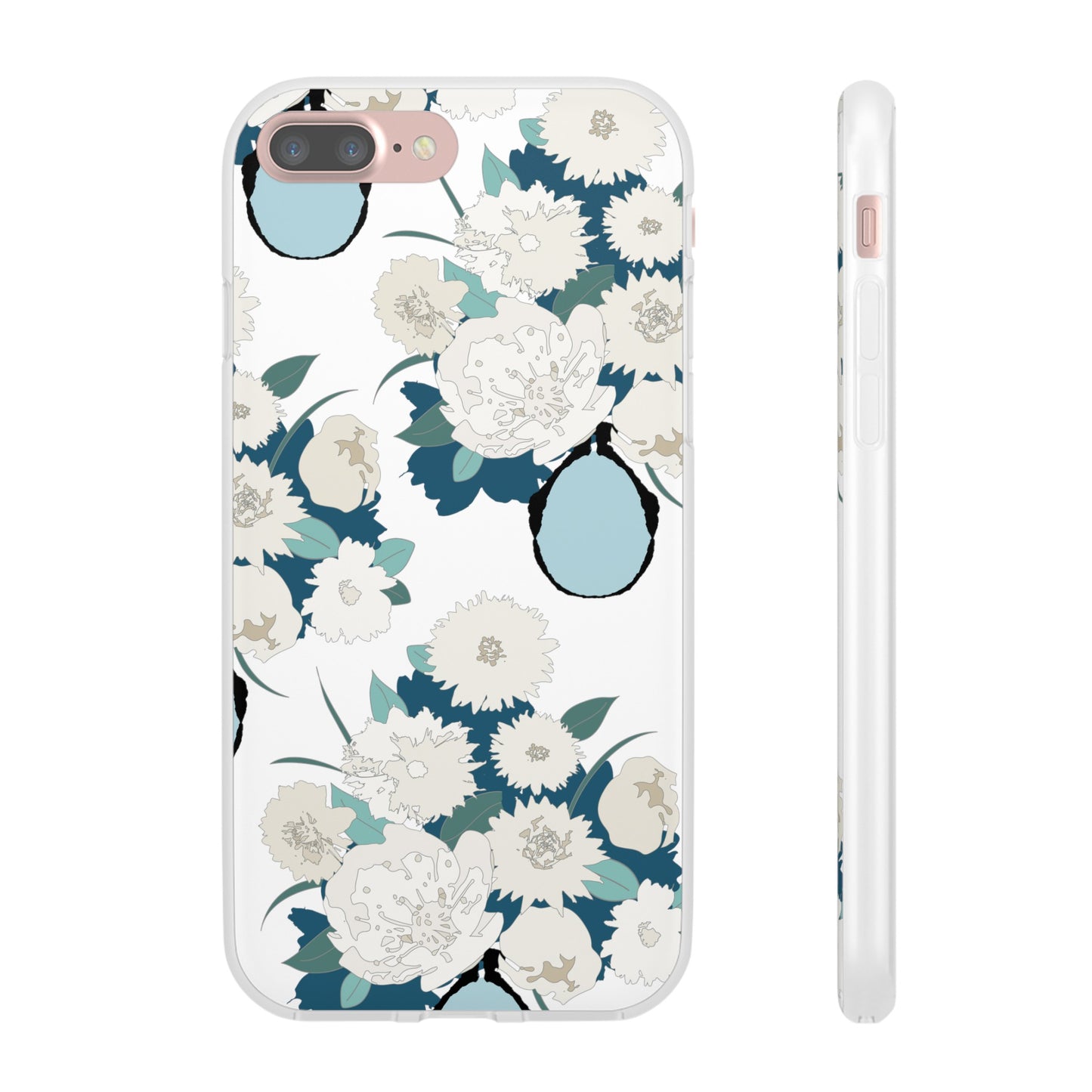 White Flowers in a Vase Flexi Cases for iPhone