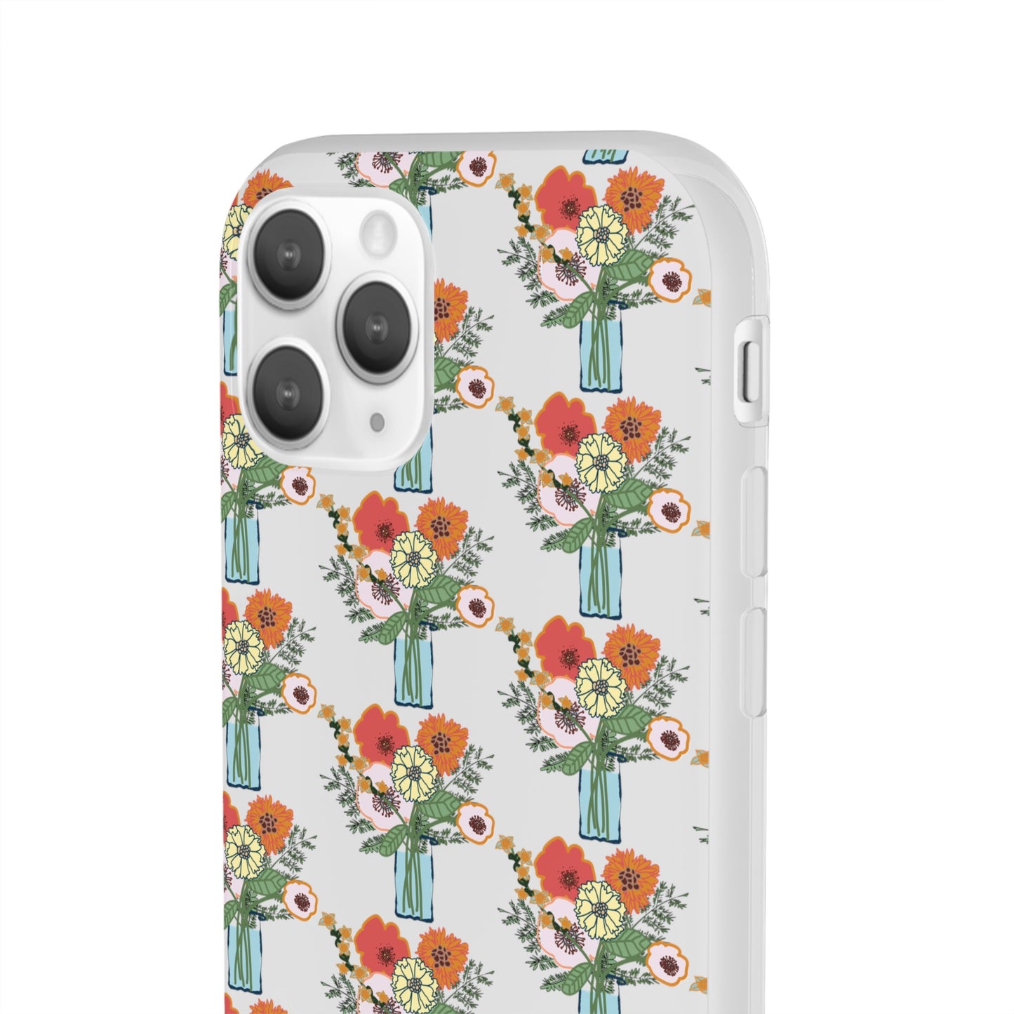 Colorful Flowers in a Vase Flexi Cases for iPhone