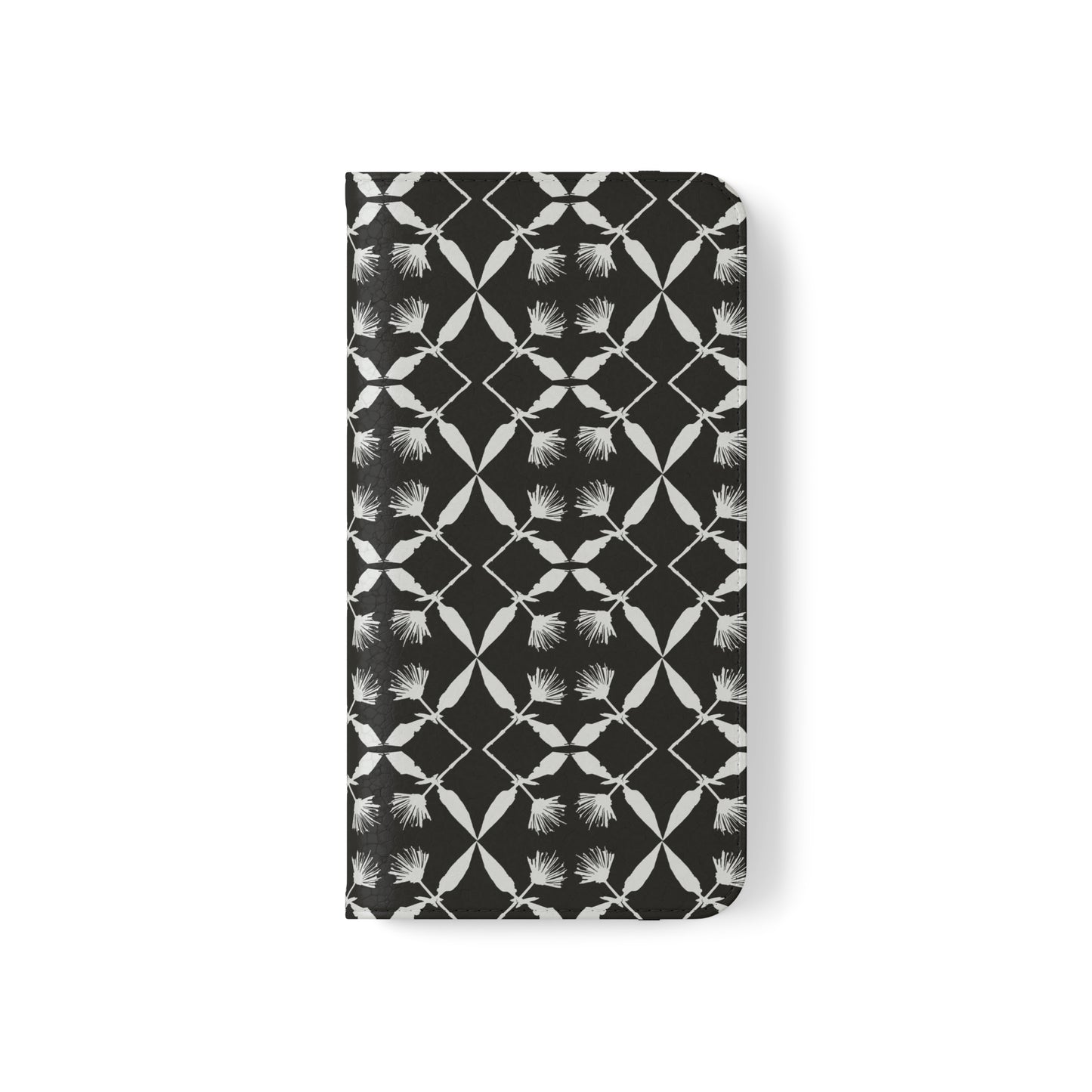 Black and White Floral Flip Cases for Samsung