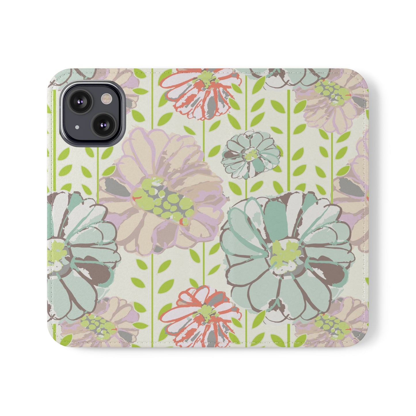 Soft Watercolor Floral Flip Cases for iPhone