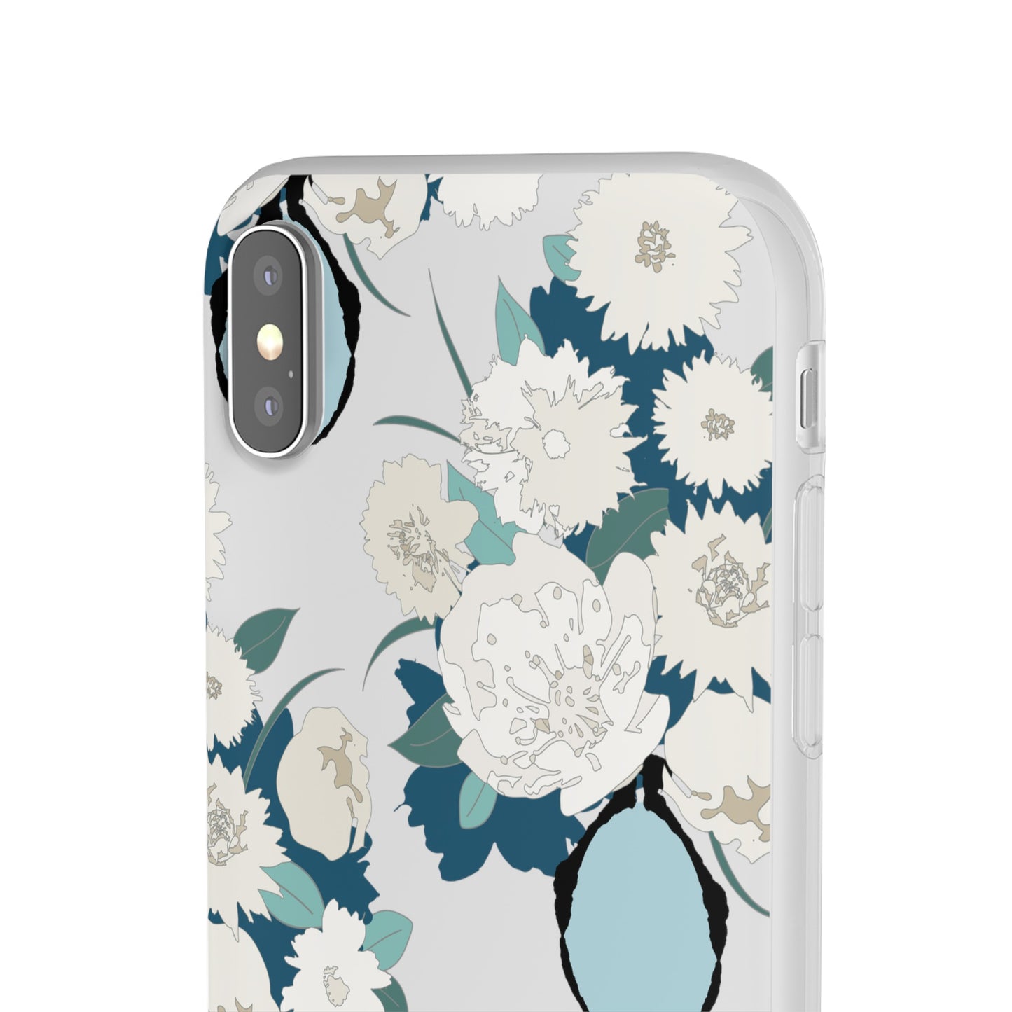 White Flowers in a Vase Flexi Cases for iPhone