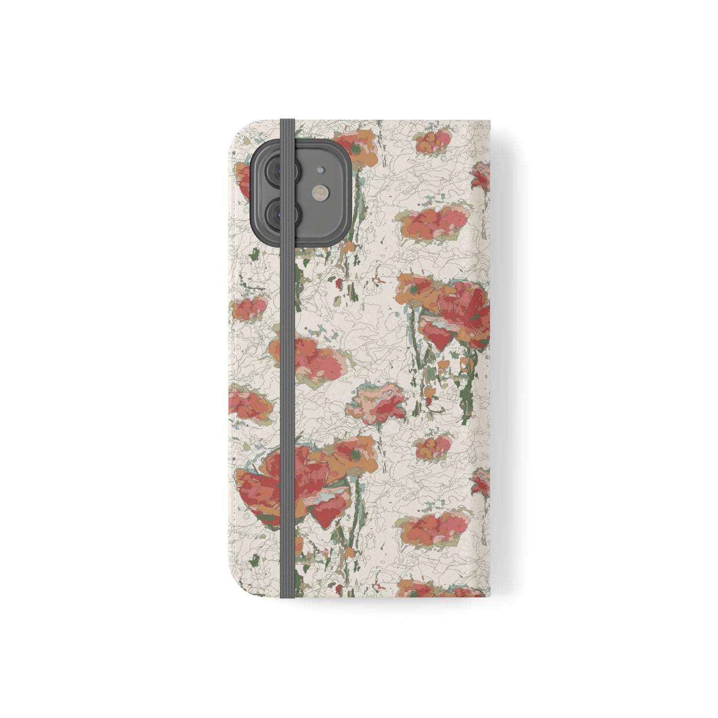 Orange Poppies Flip Cases for iPhone