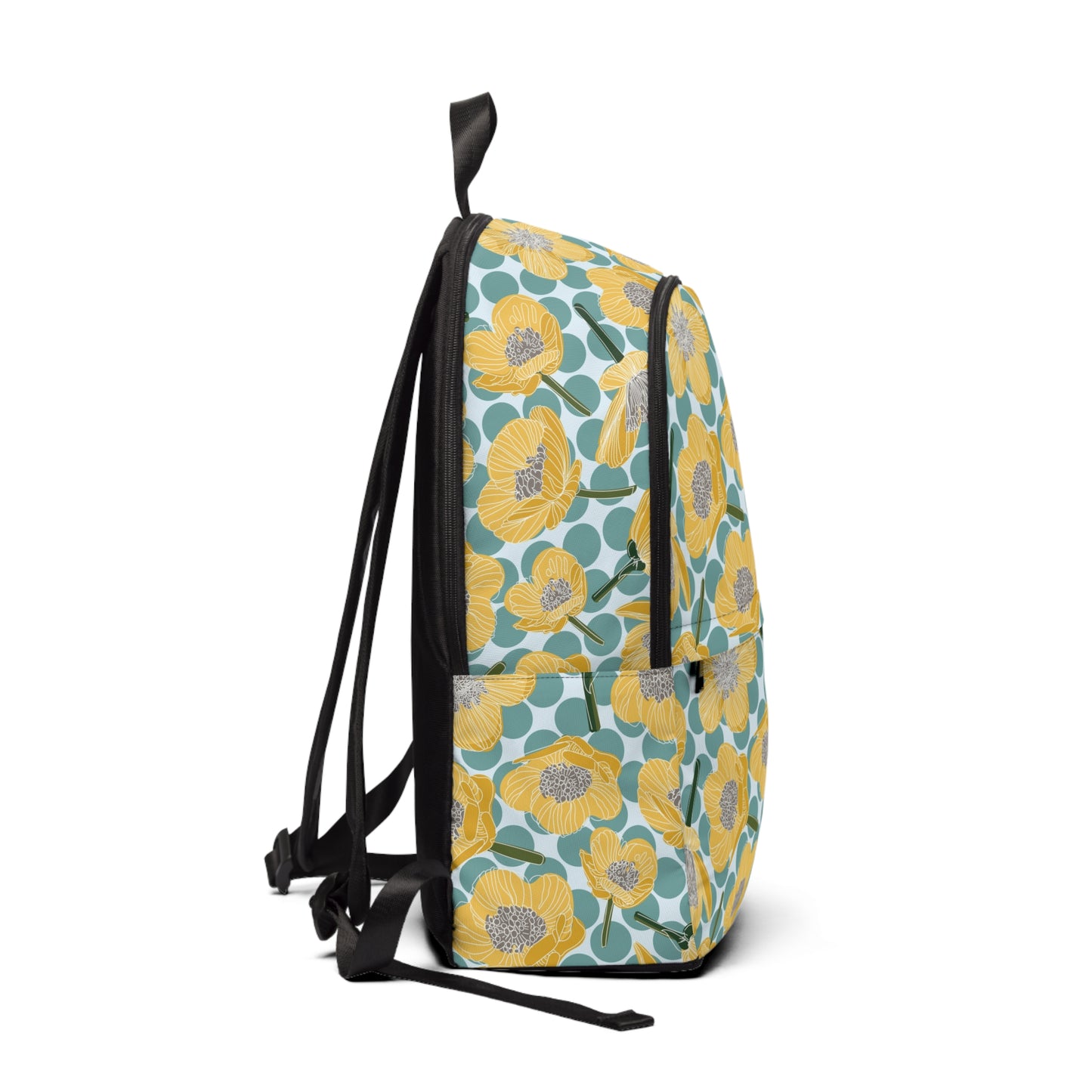 Buttercups and Polka Dots Fabric Backpack