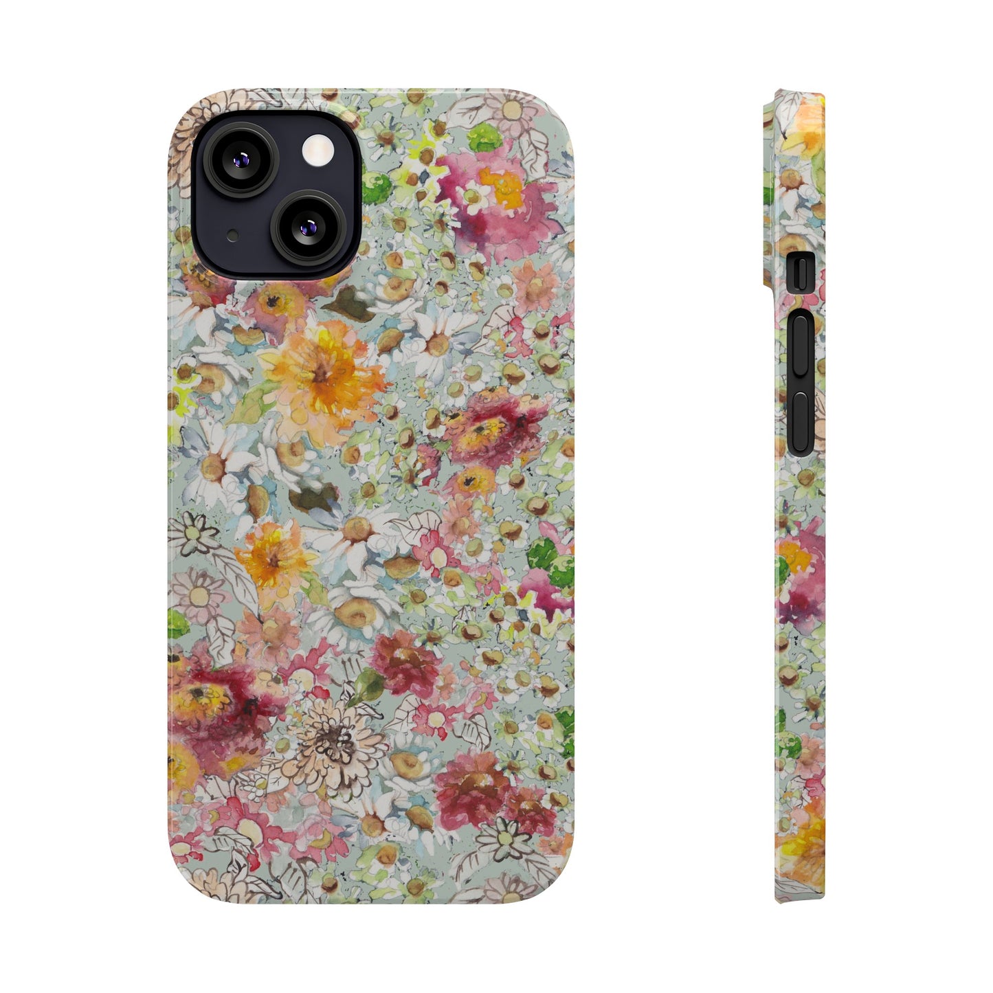 Farmhouse Floral Slim Phone Cases for iPhone