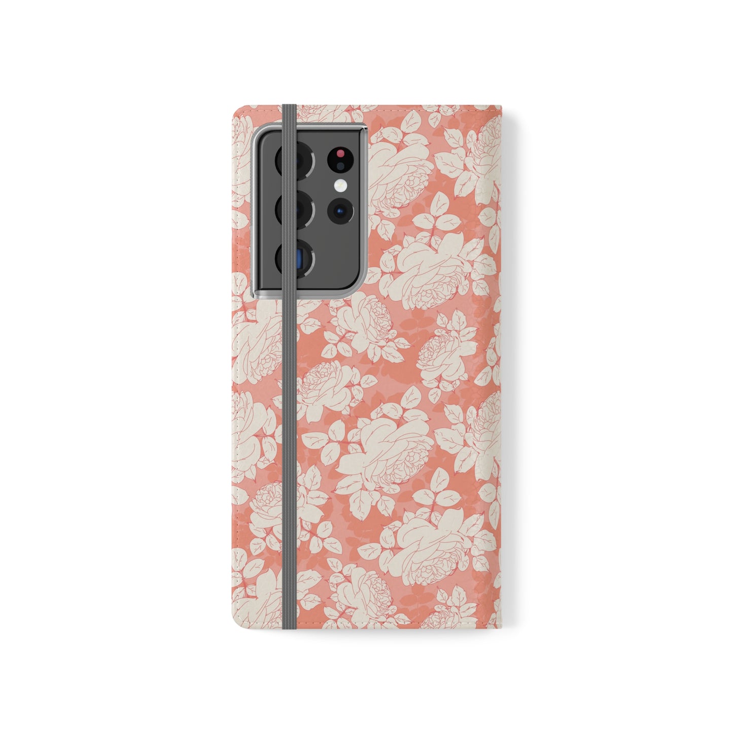 Peach and Cream Roses Flip Cases for Samsung