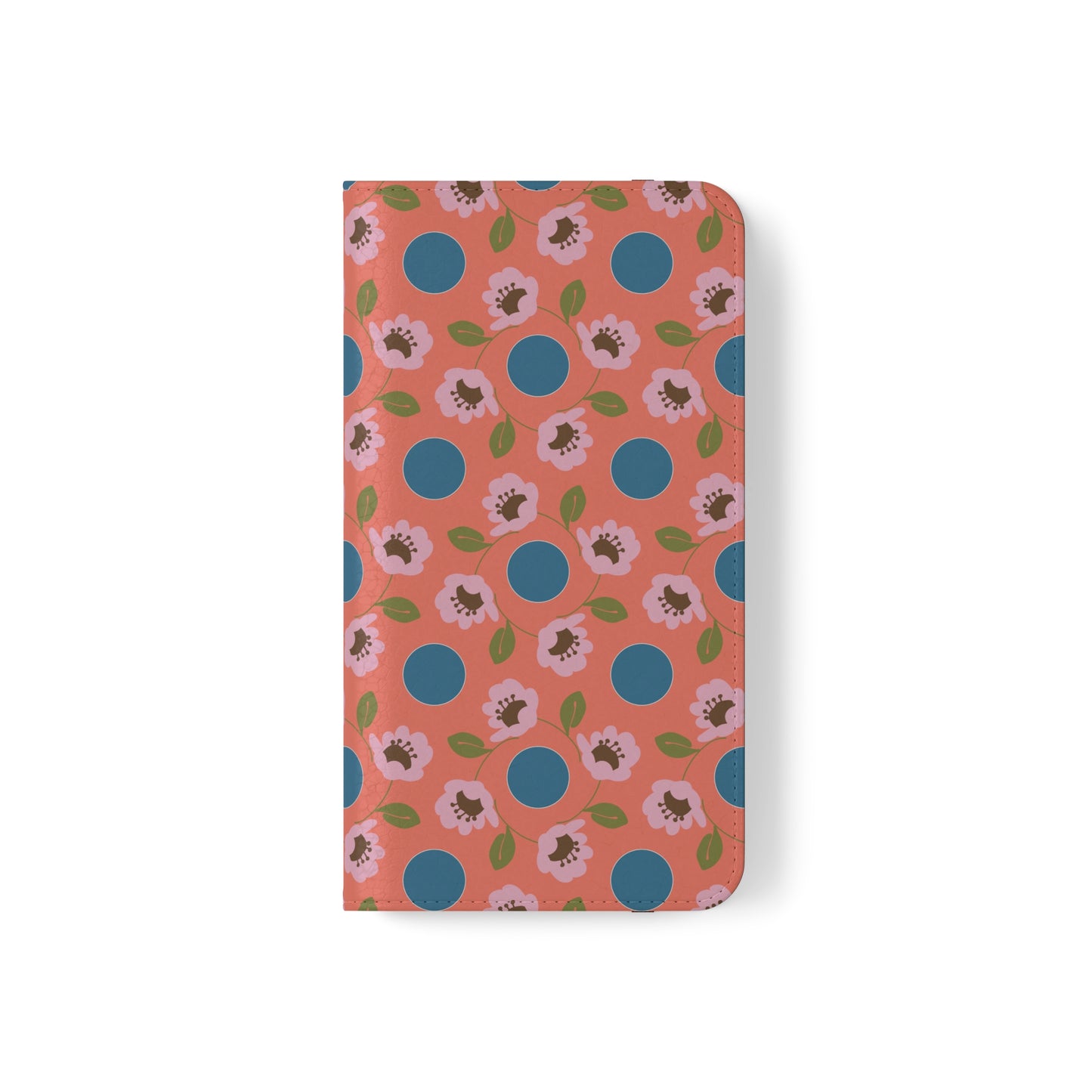 Wildflowers with Dots in Blue and Green Flip Cases for Samsung