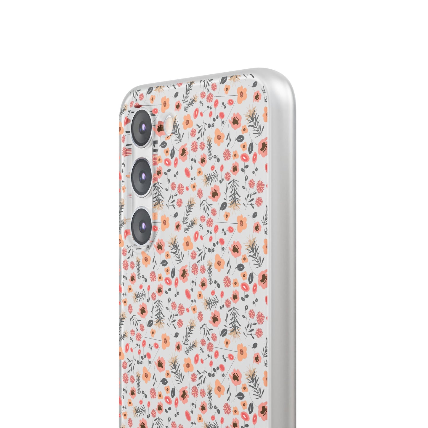 Peach Wildflowers Flexi Cases for Samsung