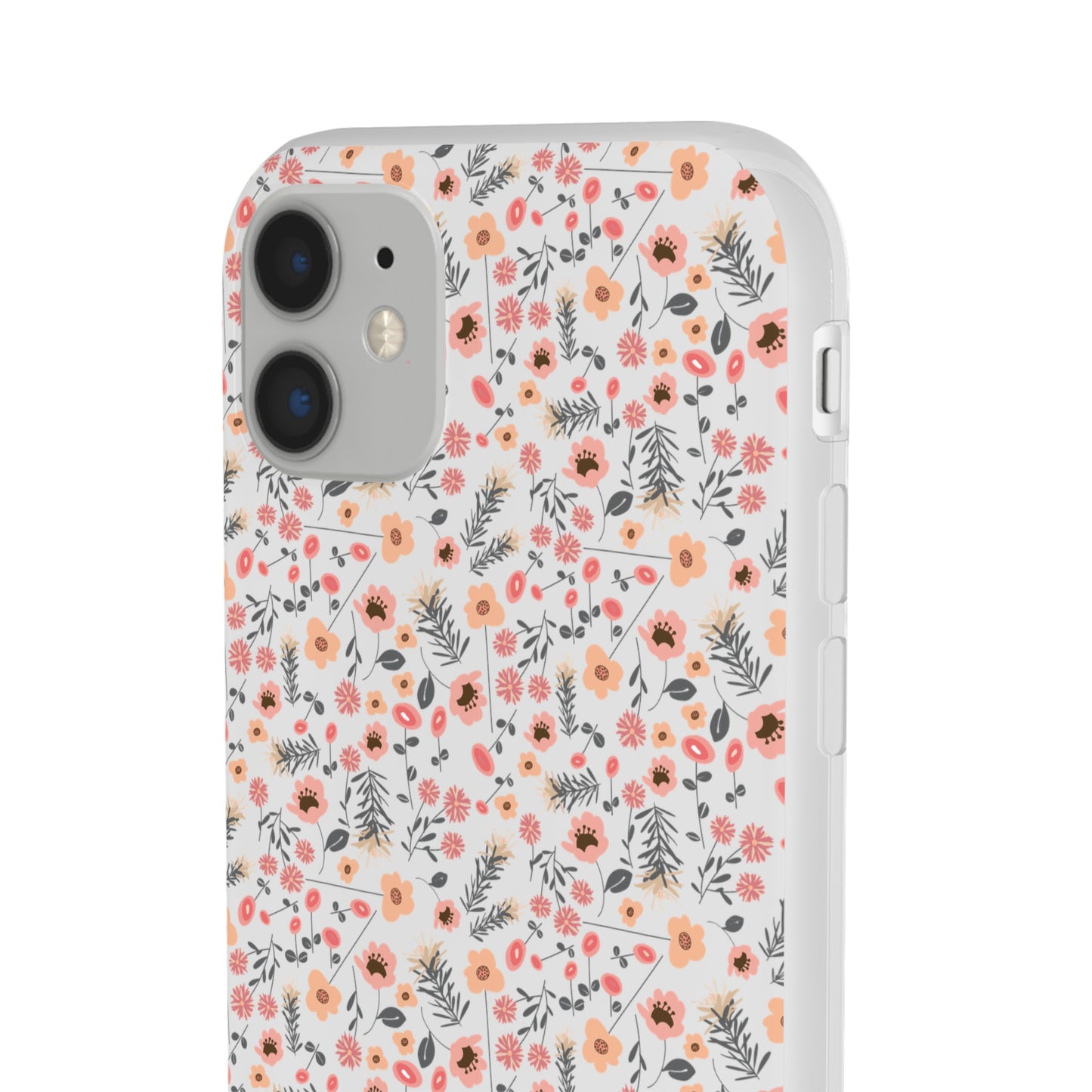 Peach Wildflowers Flexi Cases for iPhone