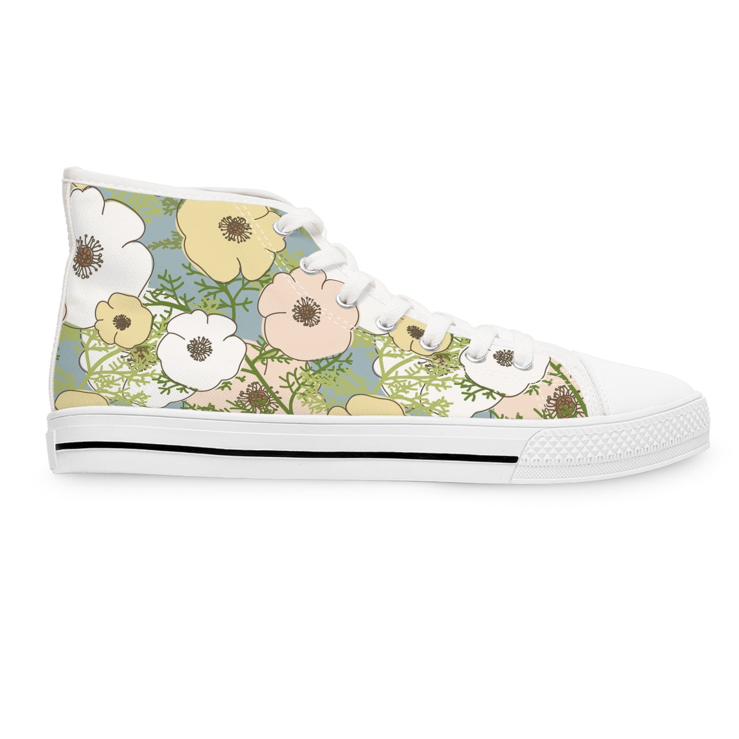 Playful Poppies Women's High Top Sneakers