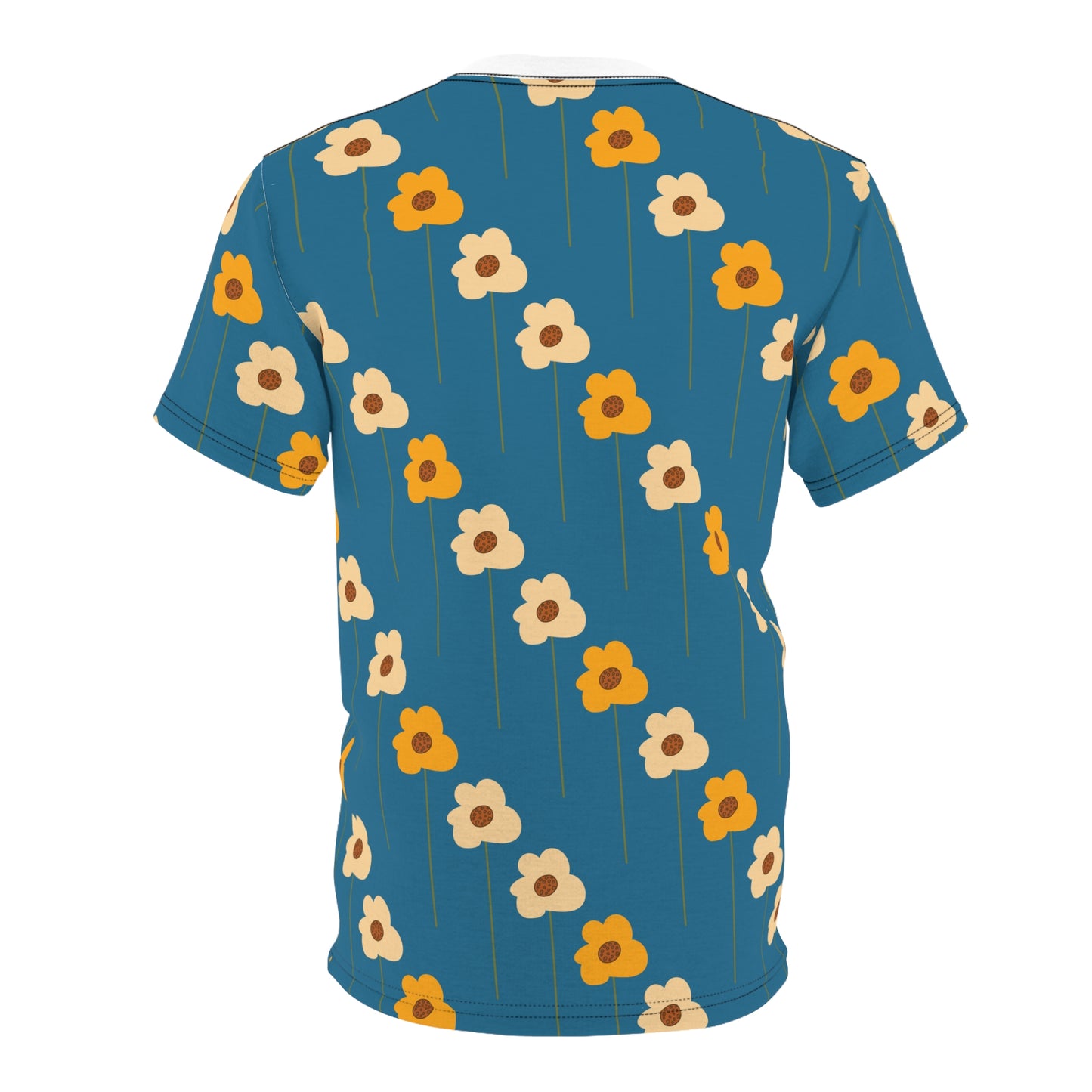 Yellow Wildflowers on Blue Tee