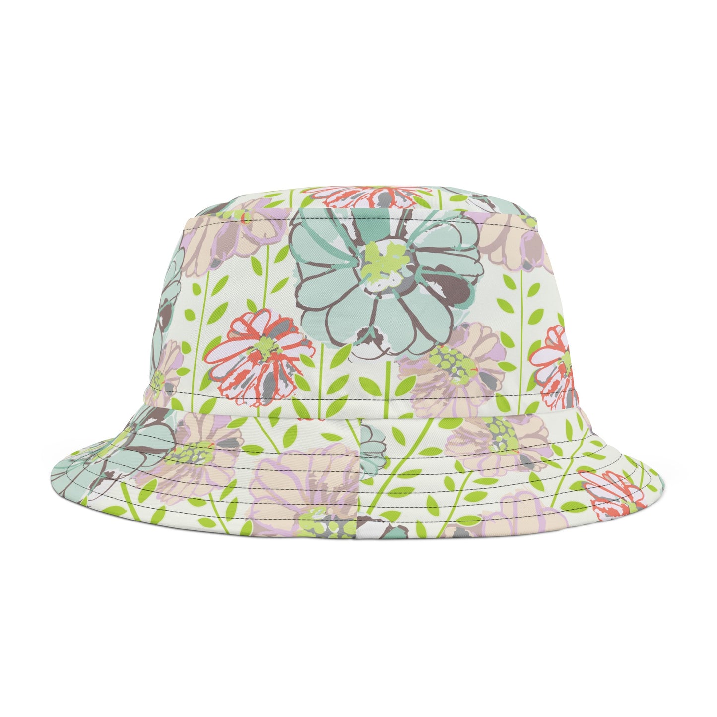 Soft Watercolor Floral Bucket Hat