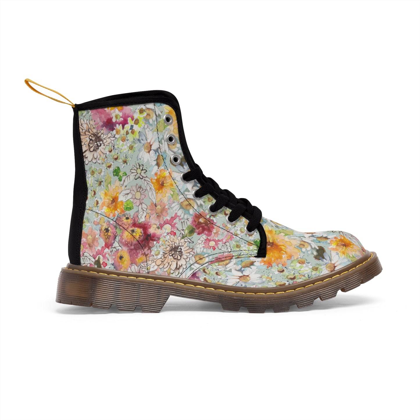 Farmhouse Floral Women's Canvas Boots