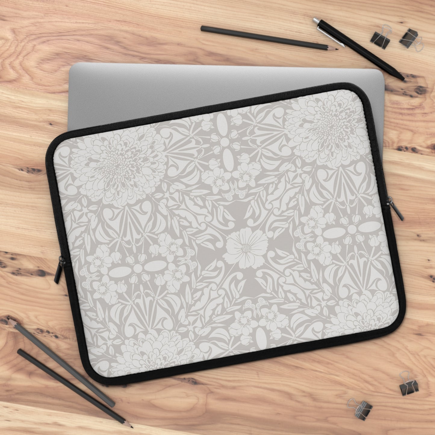 New Nouveau in Gray Laptop Sleeve