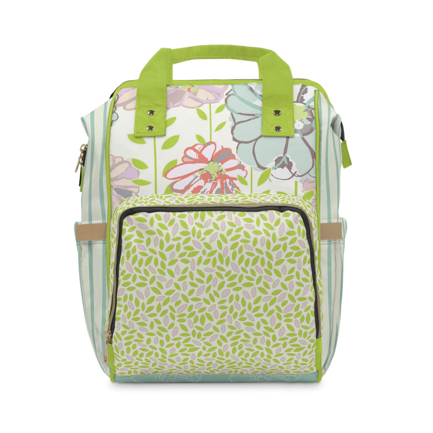 Soft Watercolor Floral Multifunctional Diaper Backpack