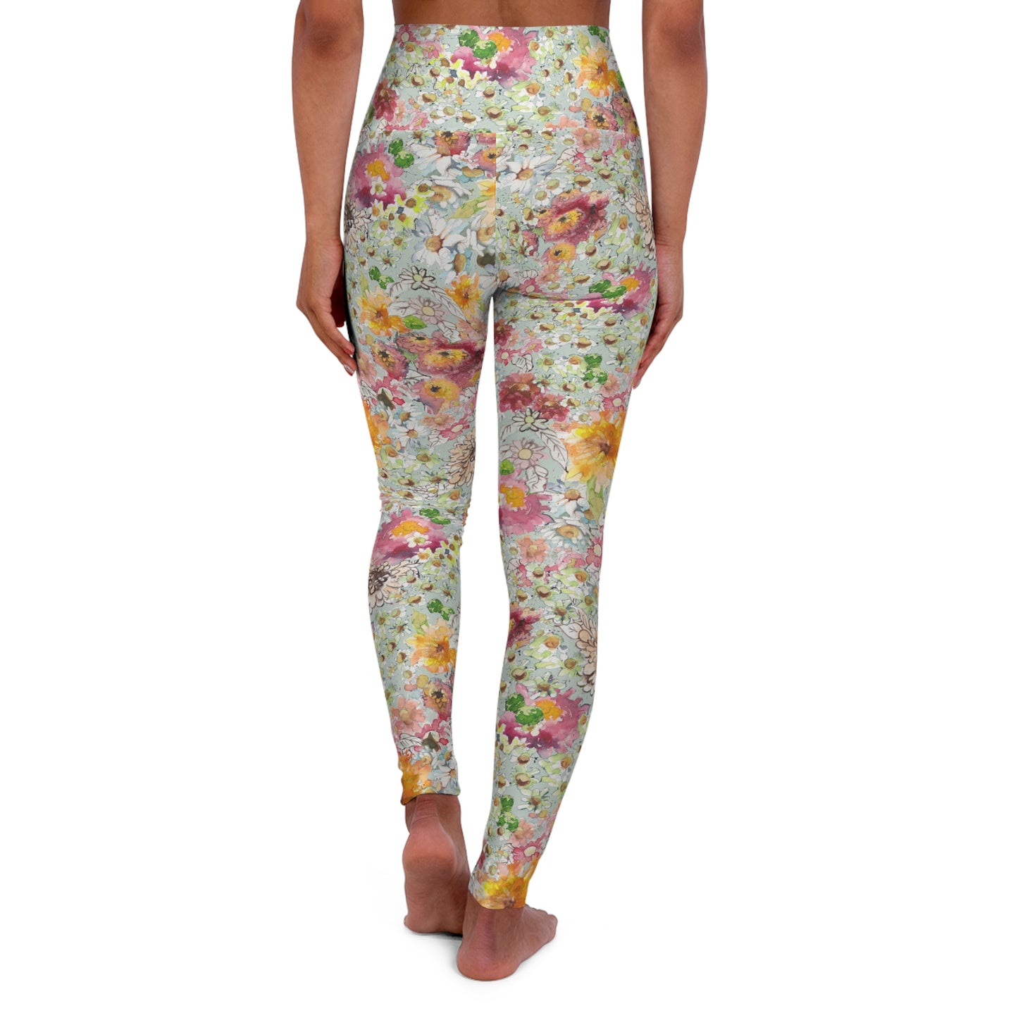 Farmhouse Floral High Waisted Yoga Leggings