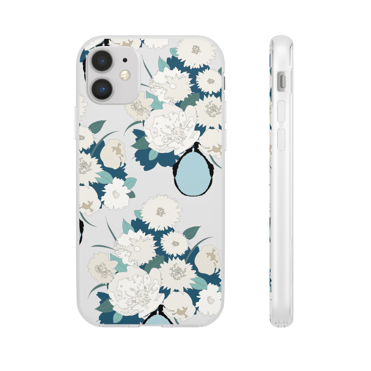 White Flowers in a Vase Flexi Cases for iPhone