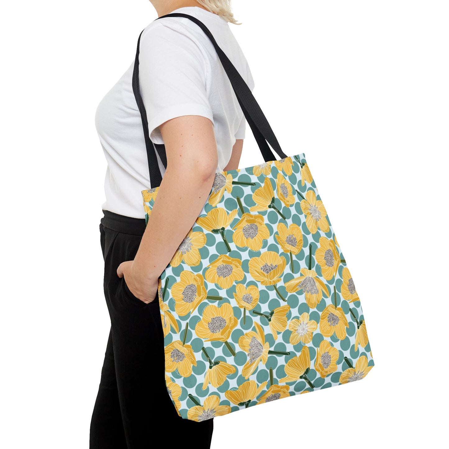 Buttercups and Polka Dots Tote Bag