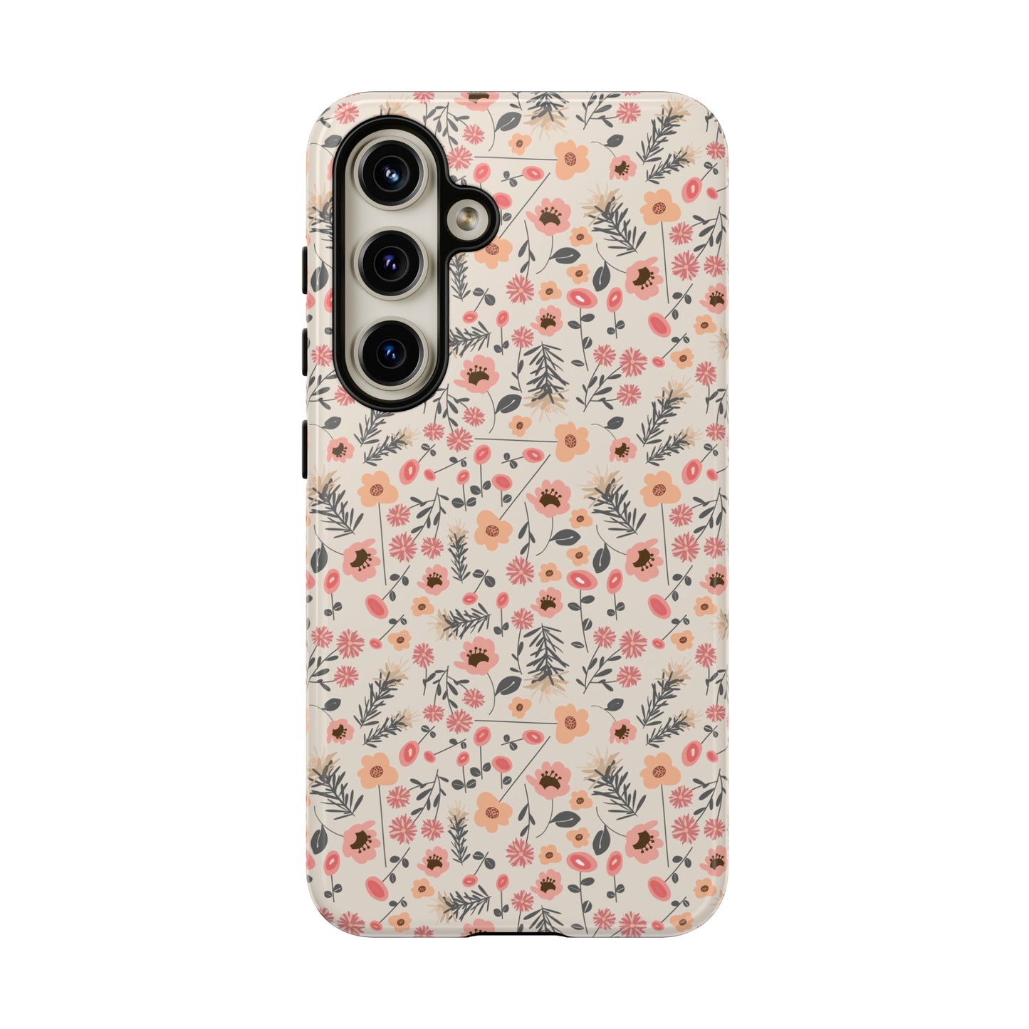 Peach and Cream Wildflowers Tough Cases for Samsung