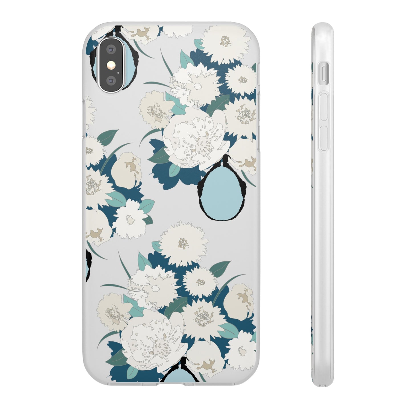 White Flowers in a Vase Flexi Cases for iPhone