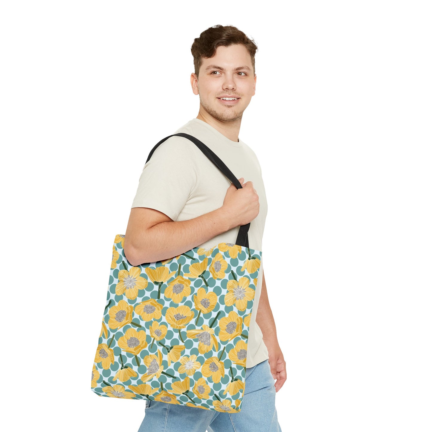 Buttercups and Polka Dots Tote Bag