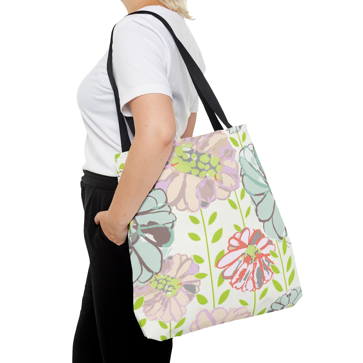 Soft Watercolor Floral Tote Bag