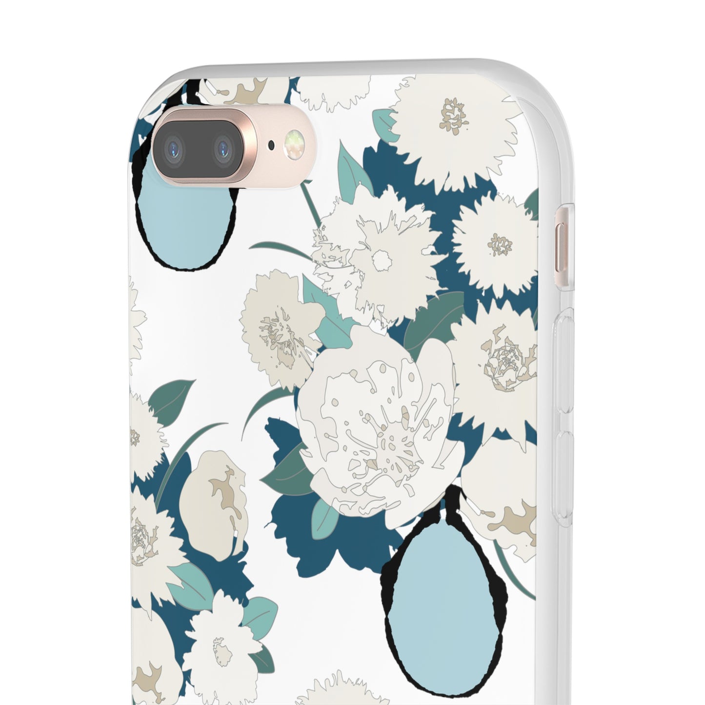 White Flowers in a Vase Flexi Cases for iPhone