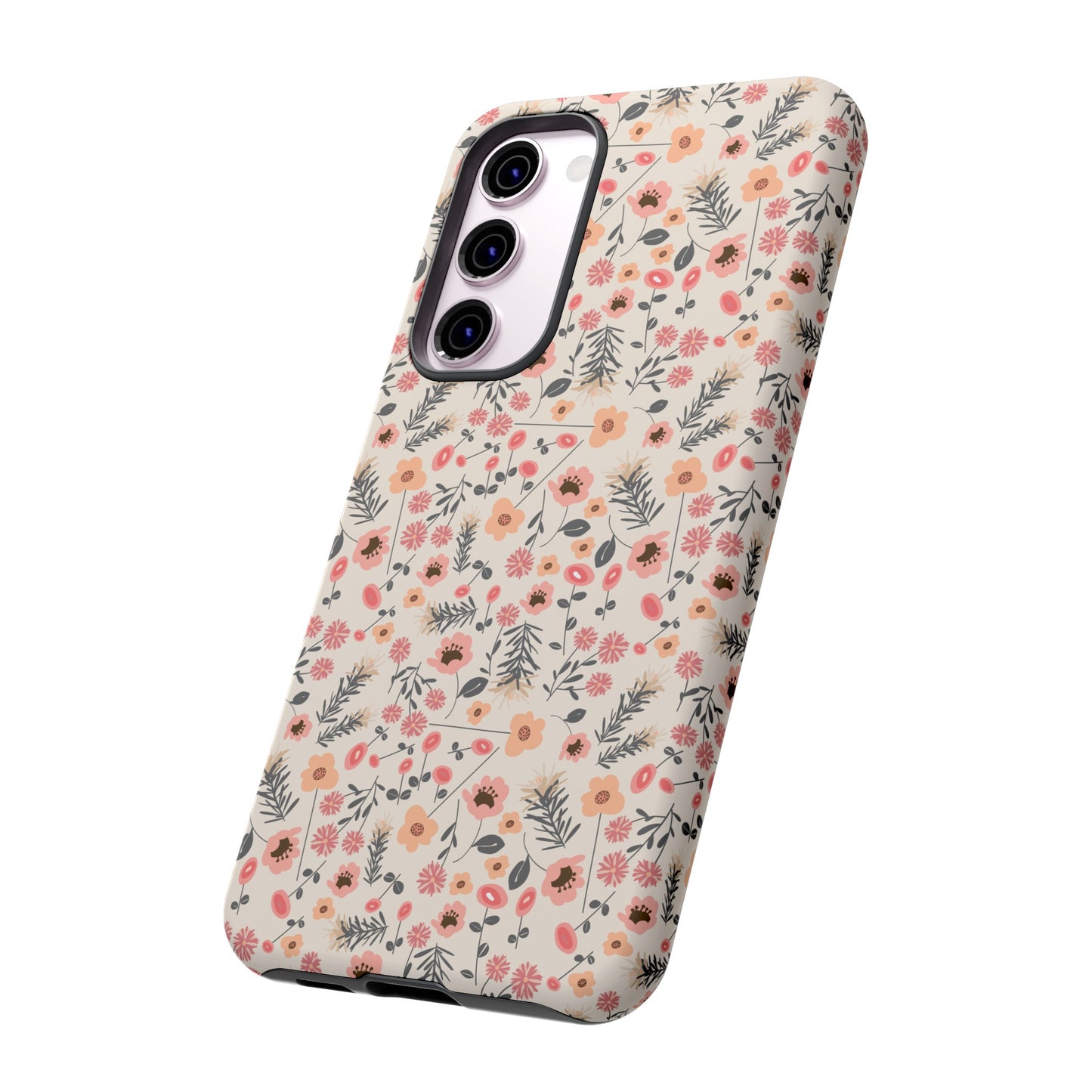 Peach and Cream Wildflowers Tough Cases for Samsung