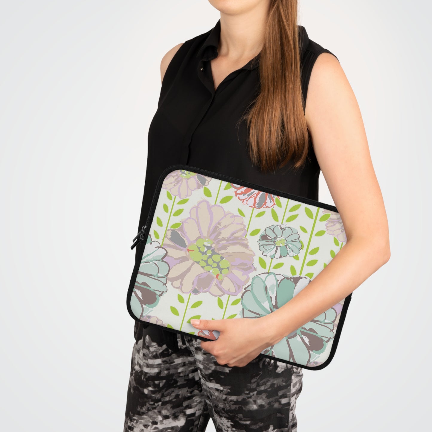 Soft Watercolor Floral Laptop Sleeve