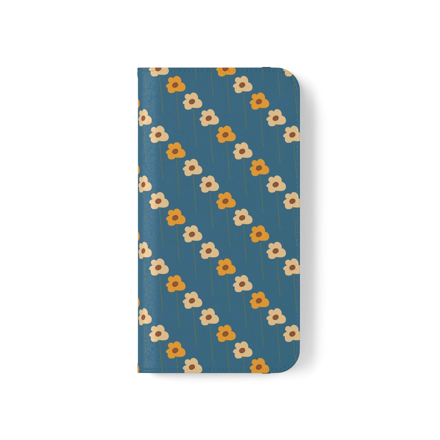 Yellow Wildflowers on Blue Flip Cases for iPhone