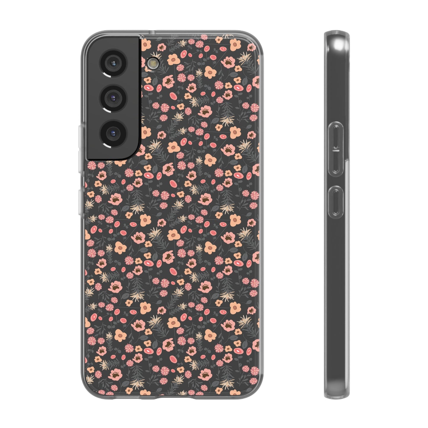 Peach Wildflowers Flexi Cases for Samsung