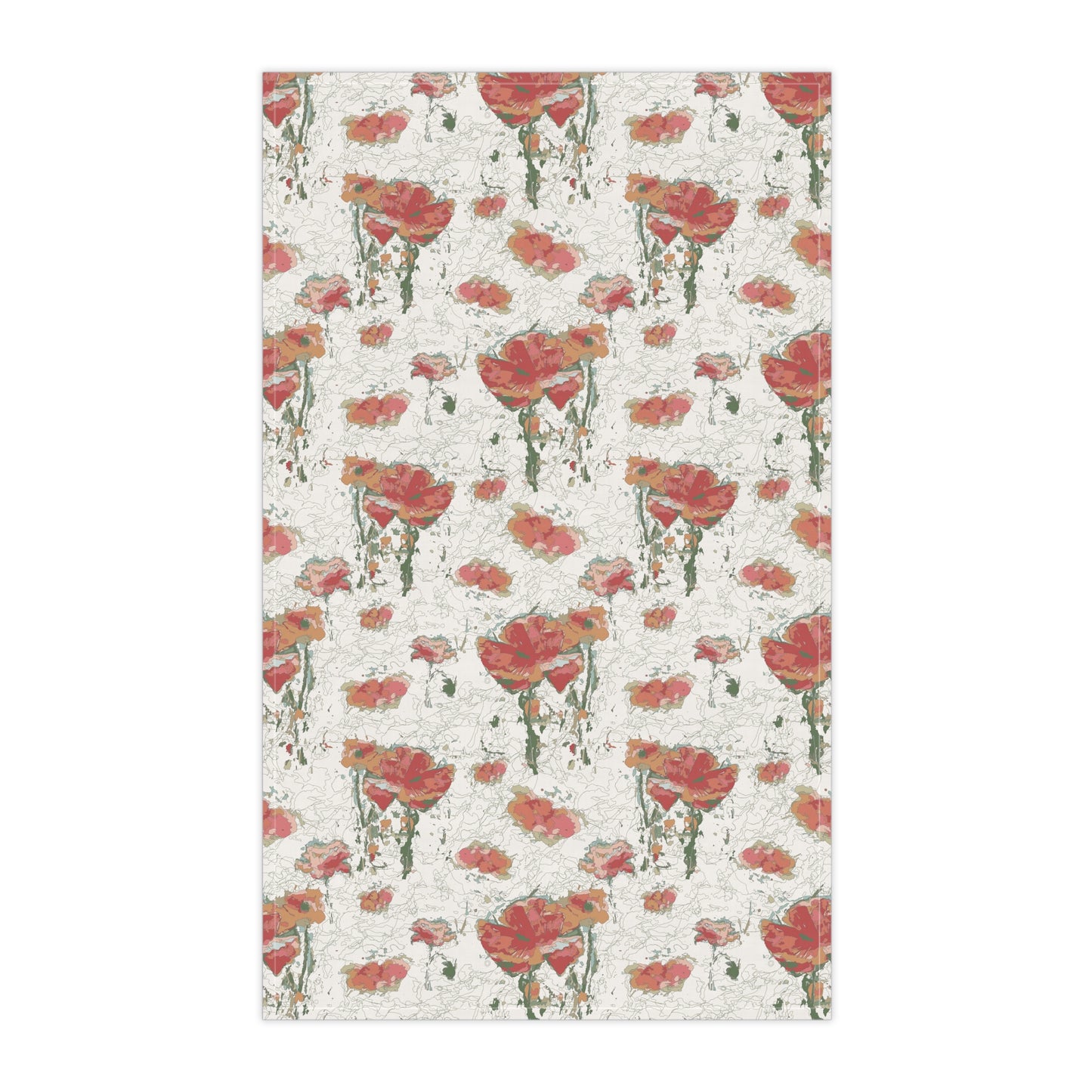 Orange Poppies Kitchen Towel