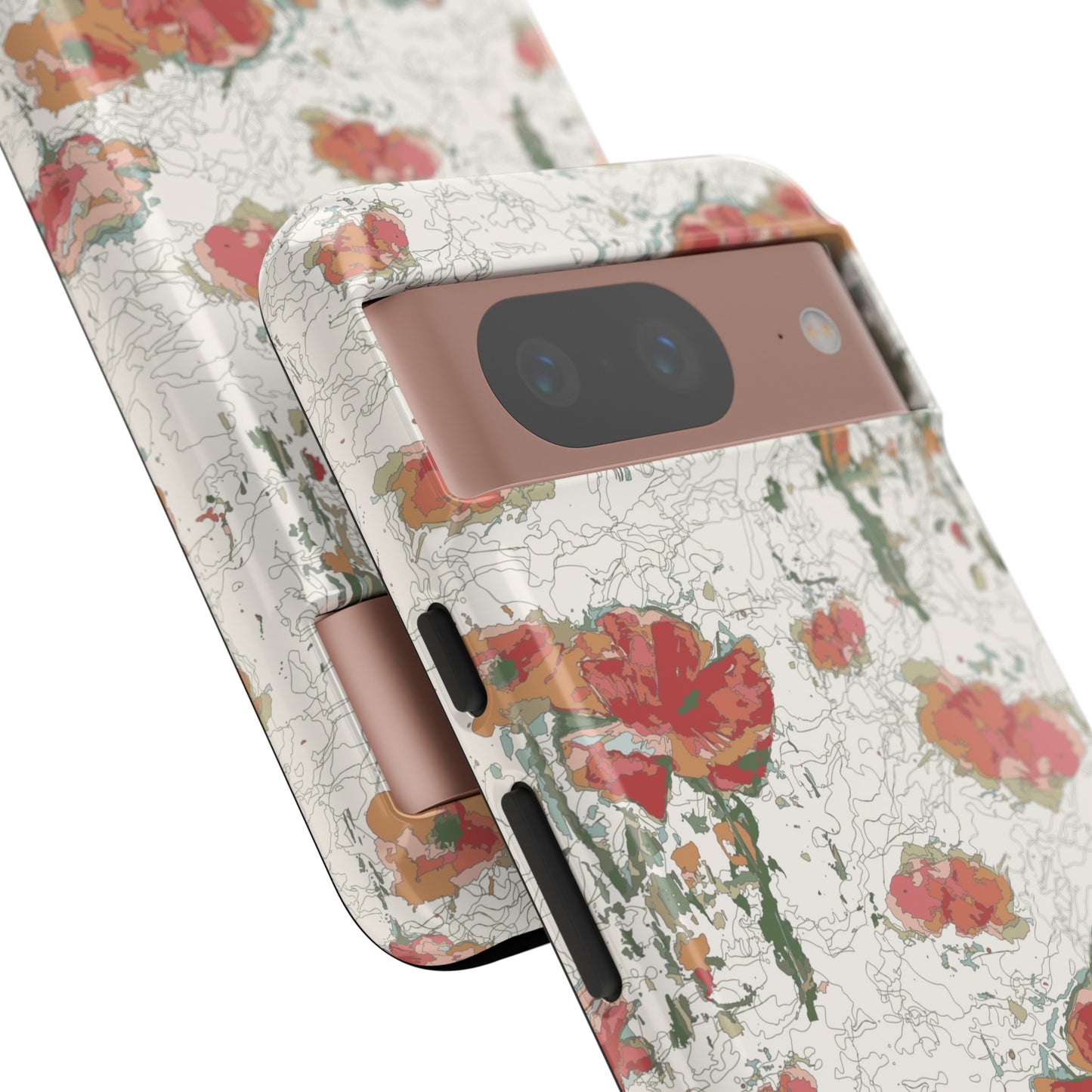 Orange Poppies Tough Cases for Google Pixel