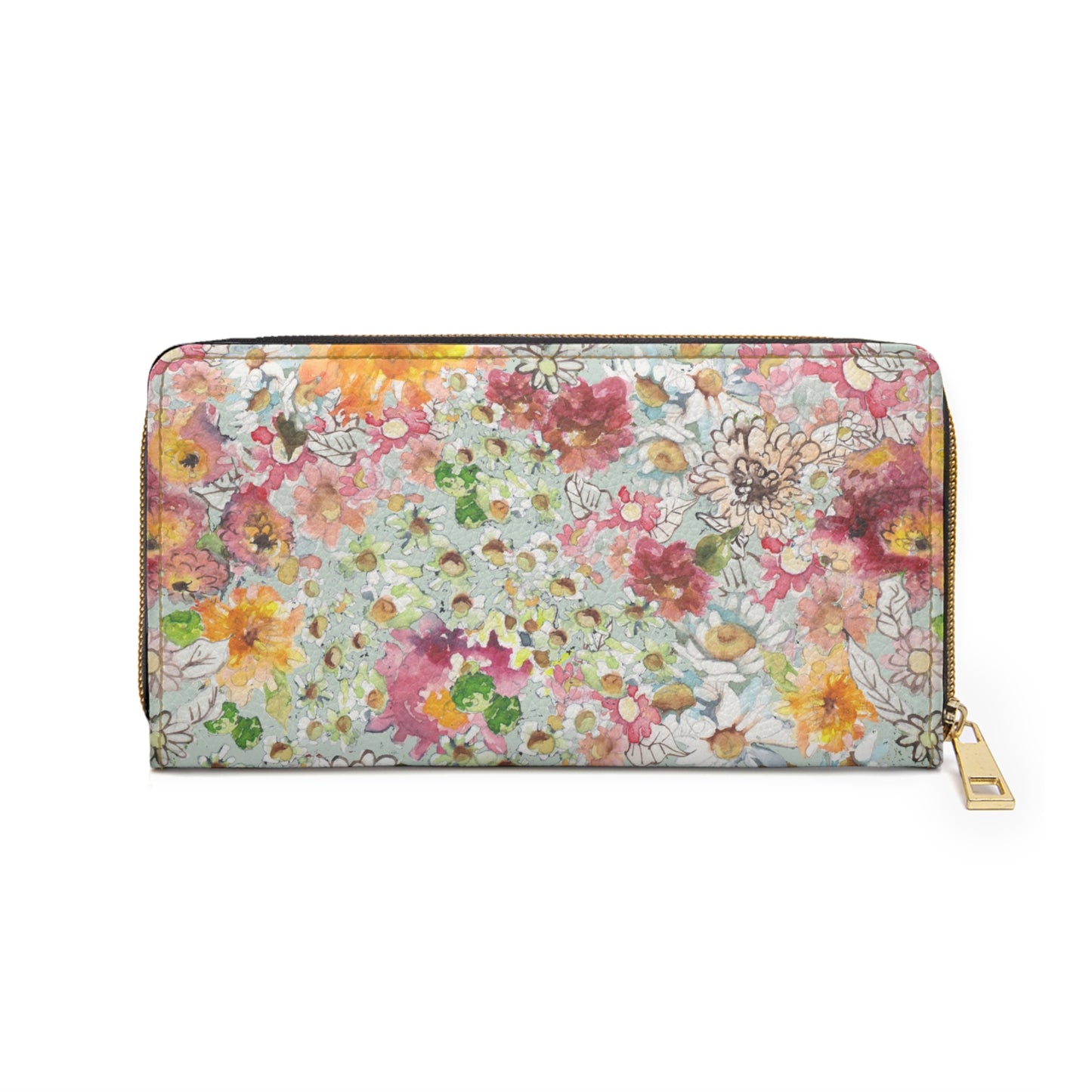 Farmhouse Floral Zipper Wallet