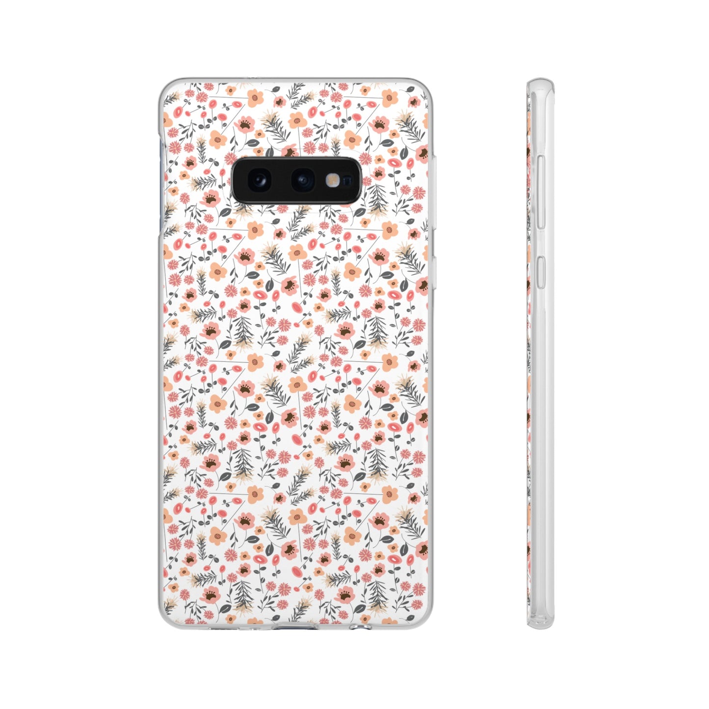 Peach Wildflowers Flexi Cases for Samsung