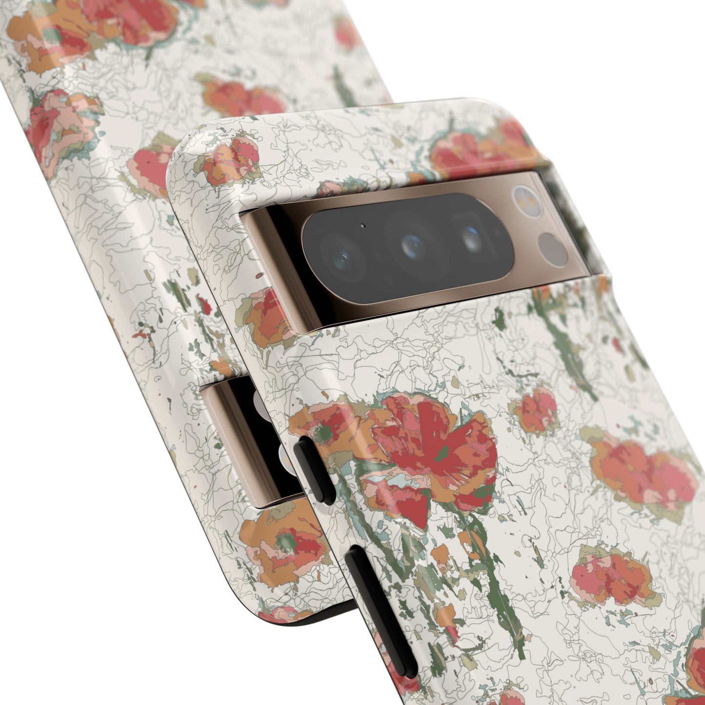 Orange Poppies Tough Cases for Google Pixel