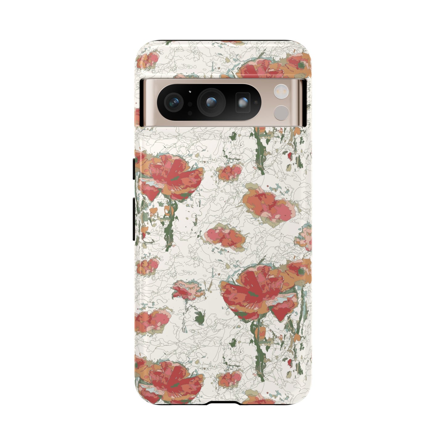 Orange Poppies Tough Cases for Google Pixel