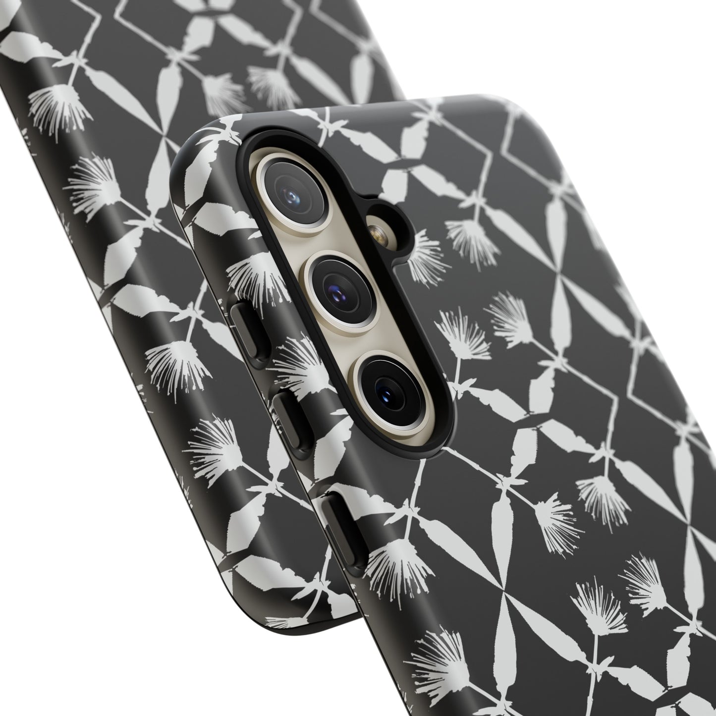 Black and White Floral Tough Cases for Google Pixel