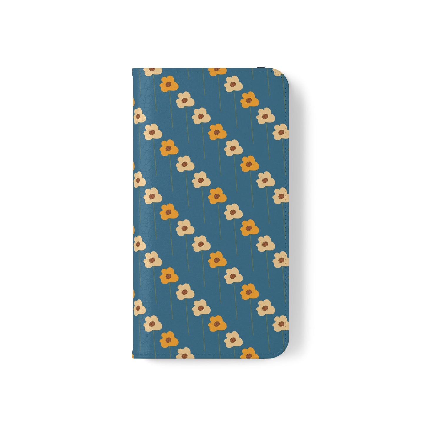 Yellow Wildflowers on Blue Flip Cases for iPhone