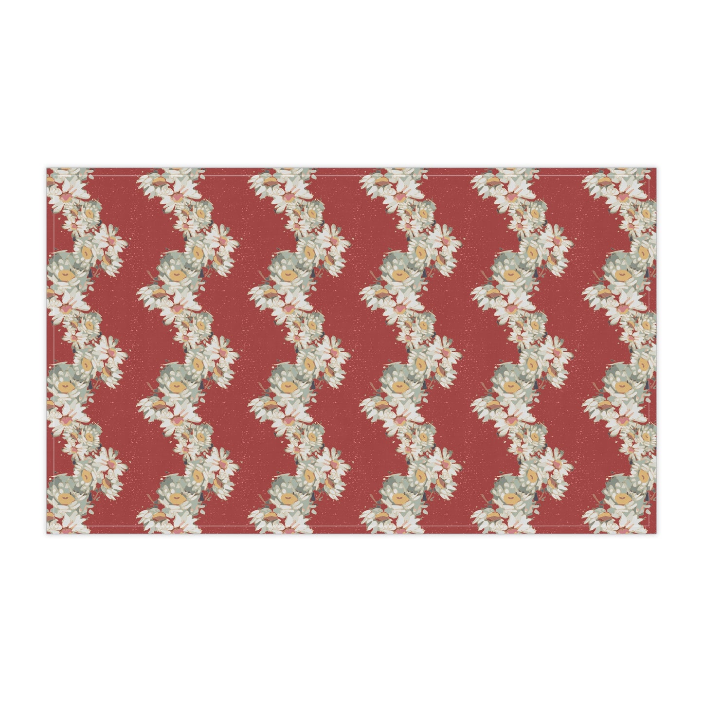 Daisies, Zig Zag Stripe Kitchen Towel