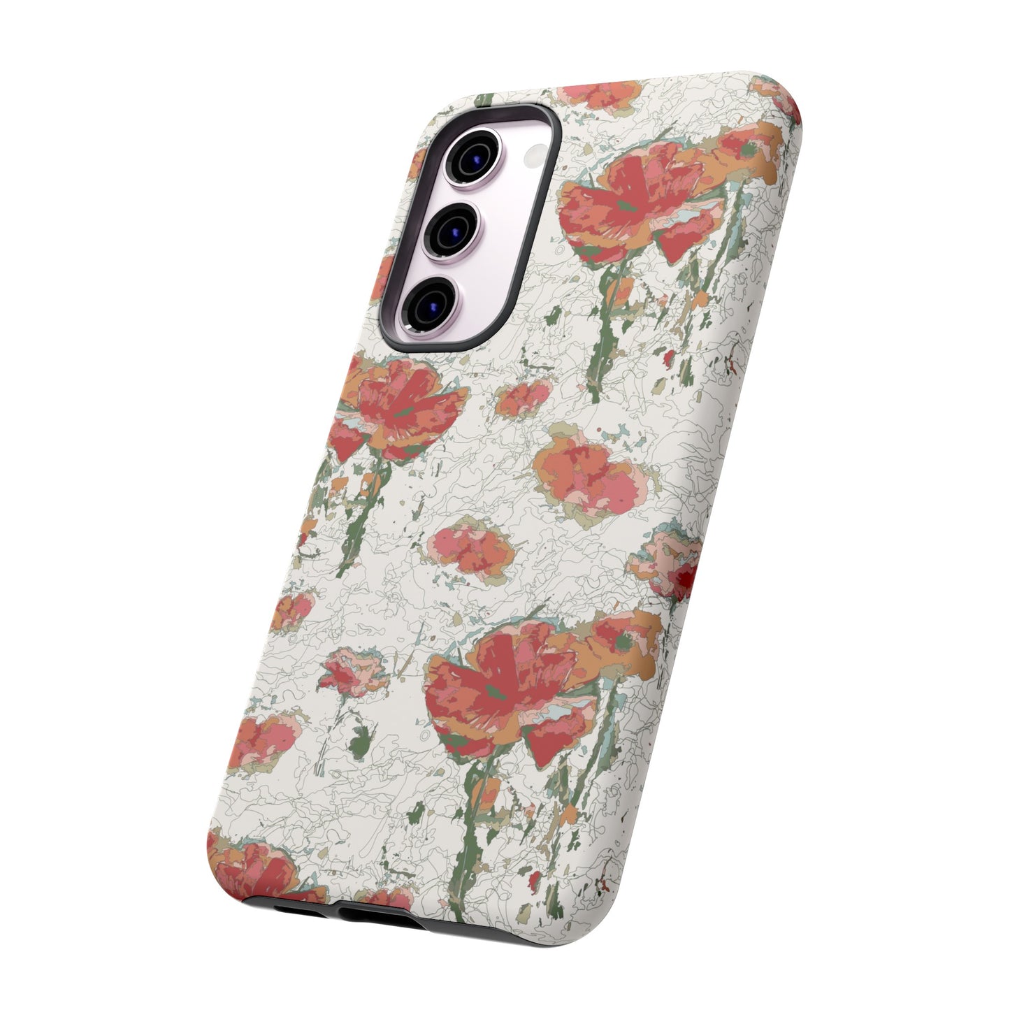 Orange Poppies Tough Cases for Samsung