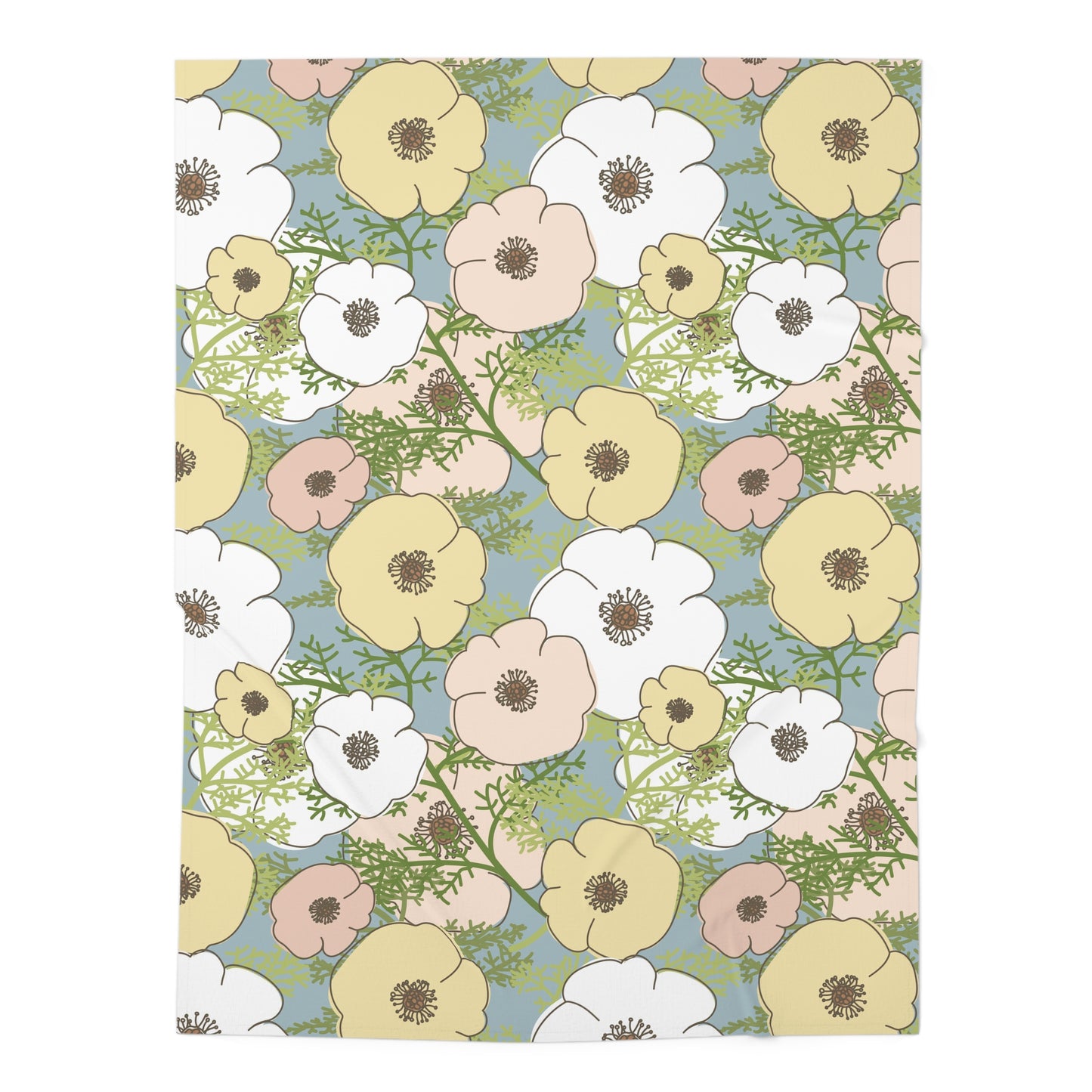Playful Poppies Baby Swaddle Blanket